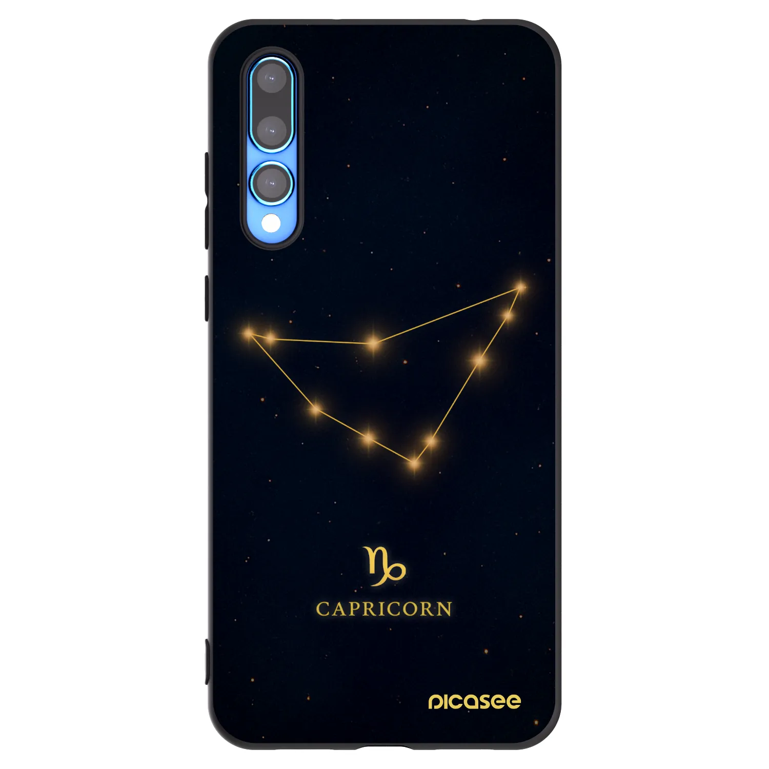 Picasee silikonowe czarne etui na Huawei P20 Pro - CAPRICORN