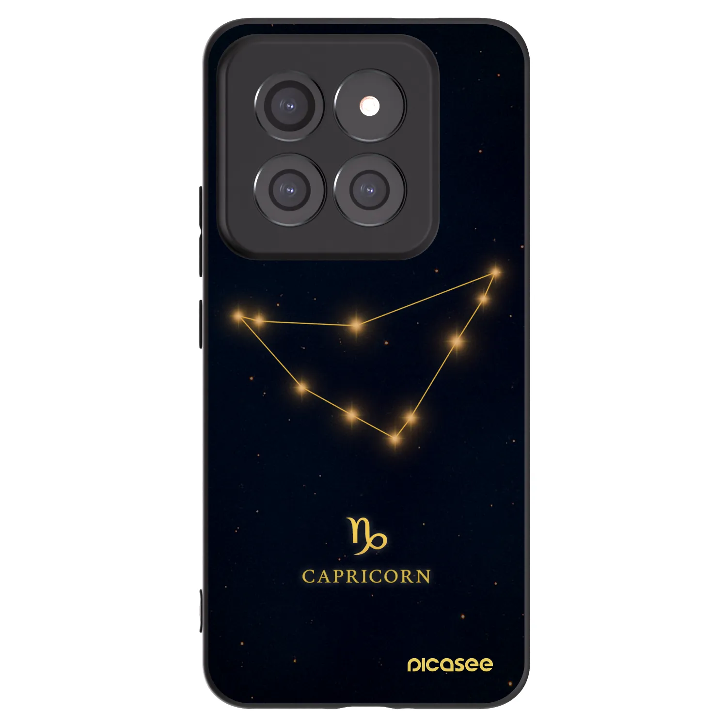 Picasee silikonowe czarne etui na Xiaomi 14 Pro - CAPRICORN