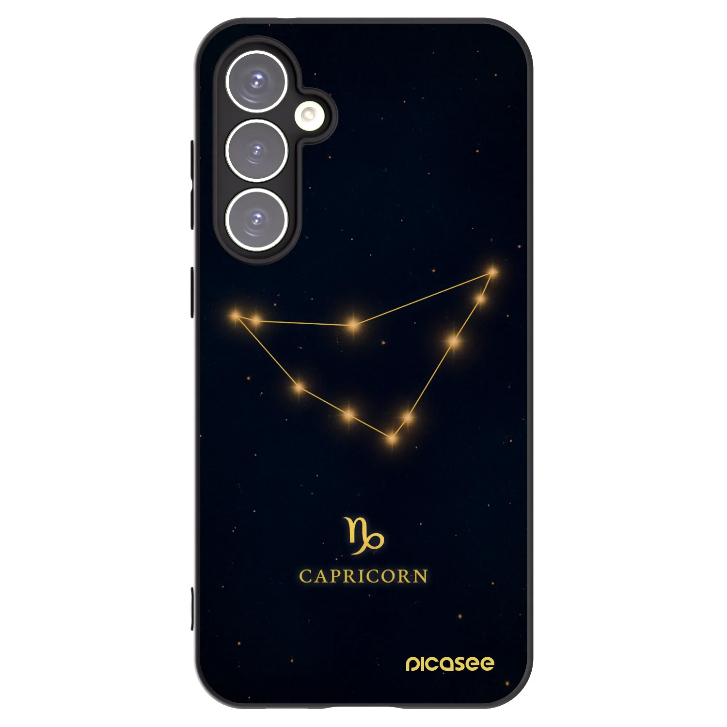 Picasee silikonowe czarne etui na Samsung Galaxy S23 FE S711B - CAPRICORN