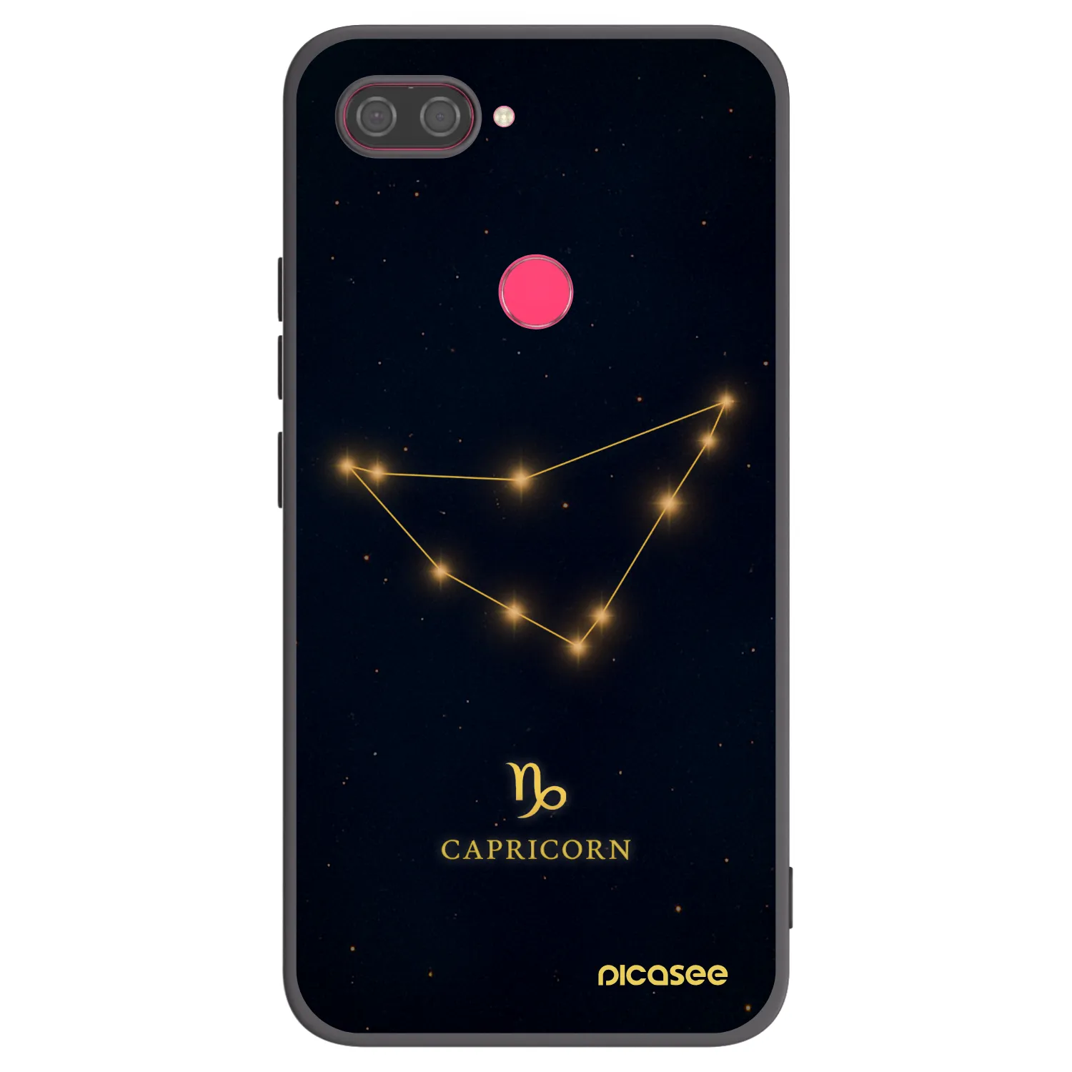 Picasee silikonowe czarne etui na Xiaomi Mi 8 Lite - CAPRICORN