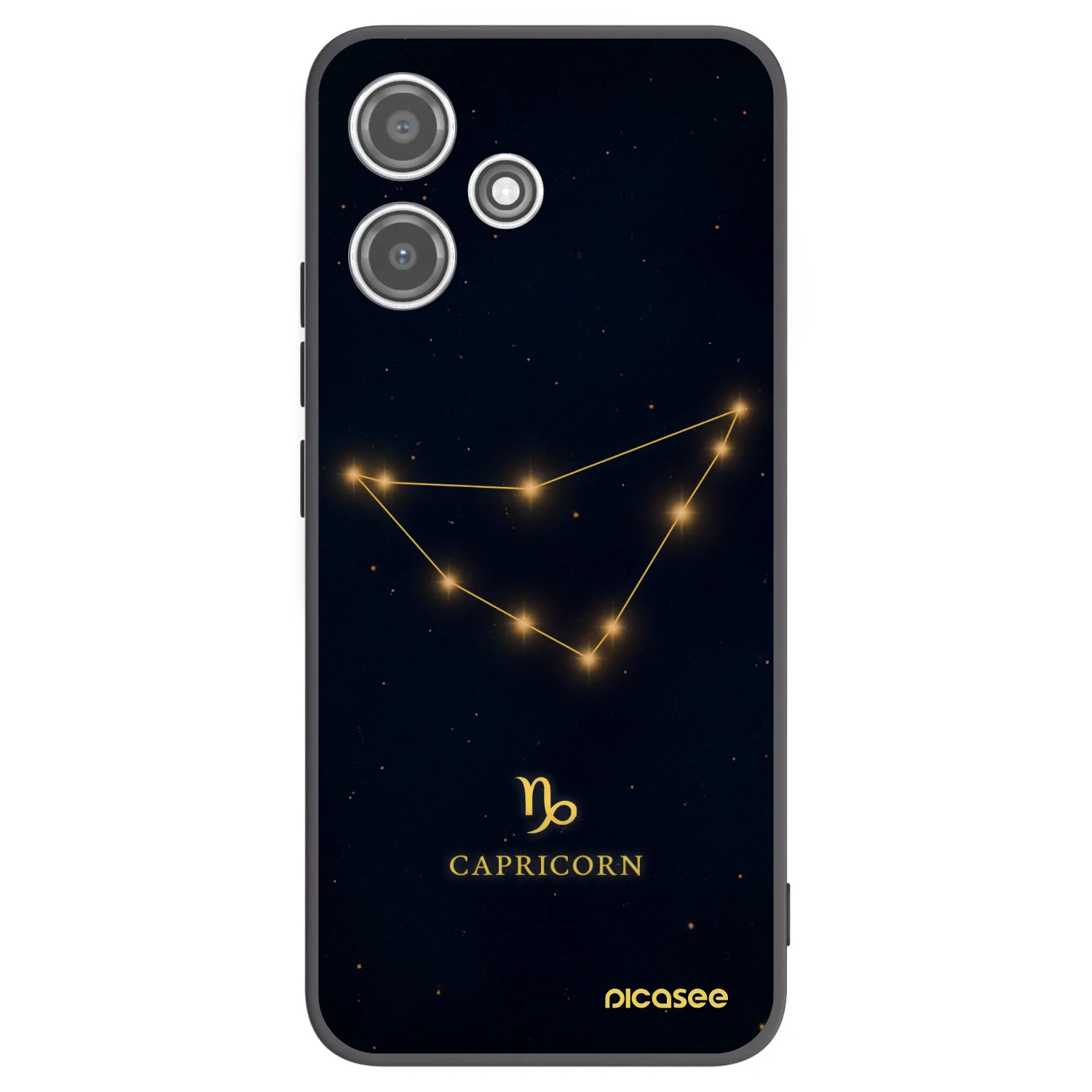Picasee silikonowe czarne etui na Xiaomi Redmi 12 5G - CAPRICORN