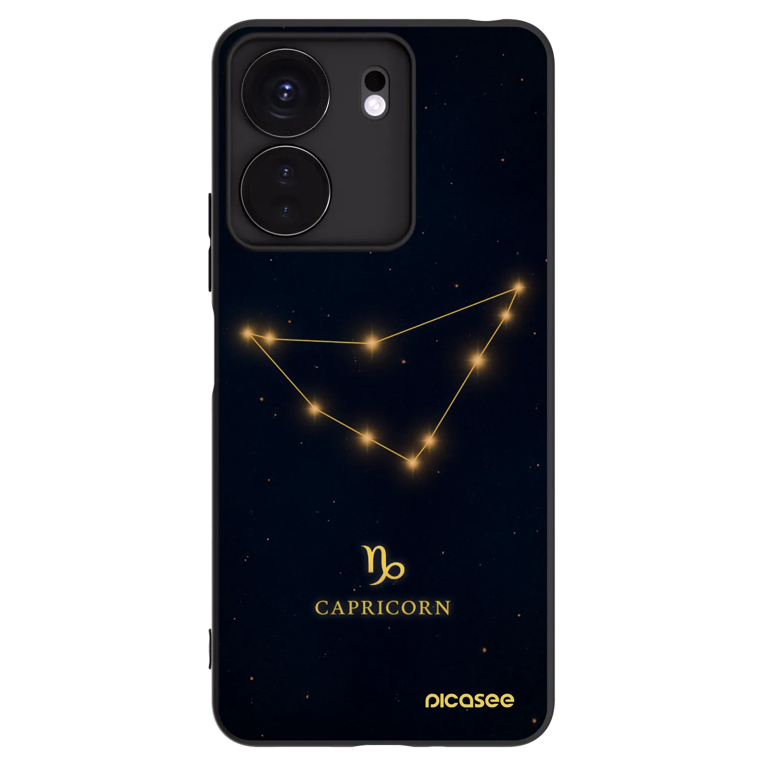 Picasee silikonowe czarne etui na Xiaomi Redmi 13C 4G - CAPRICORN