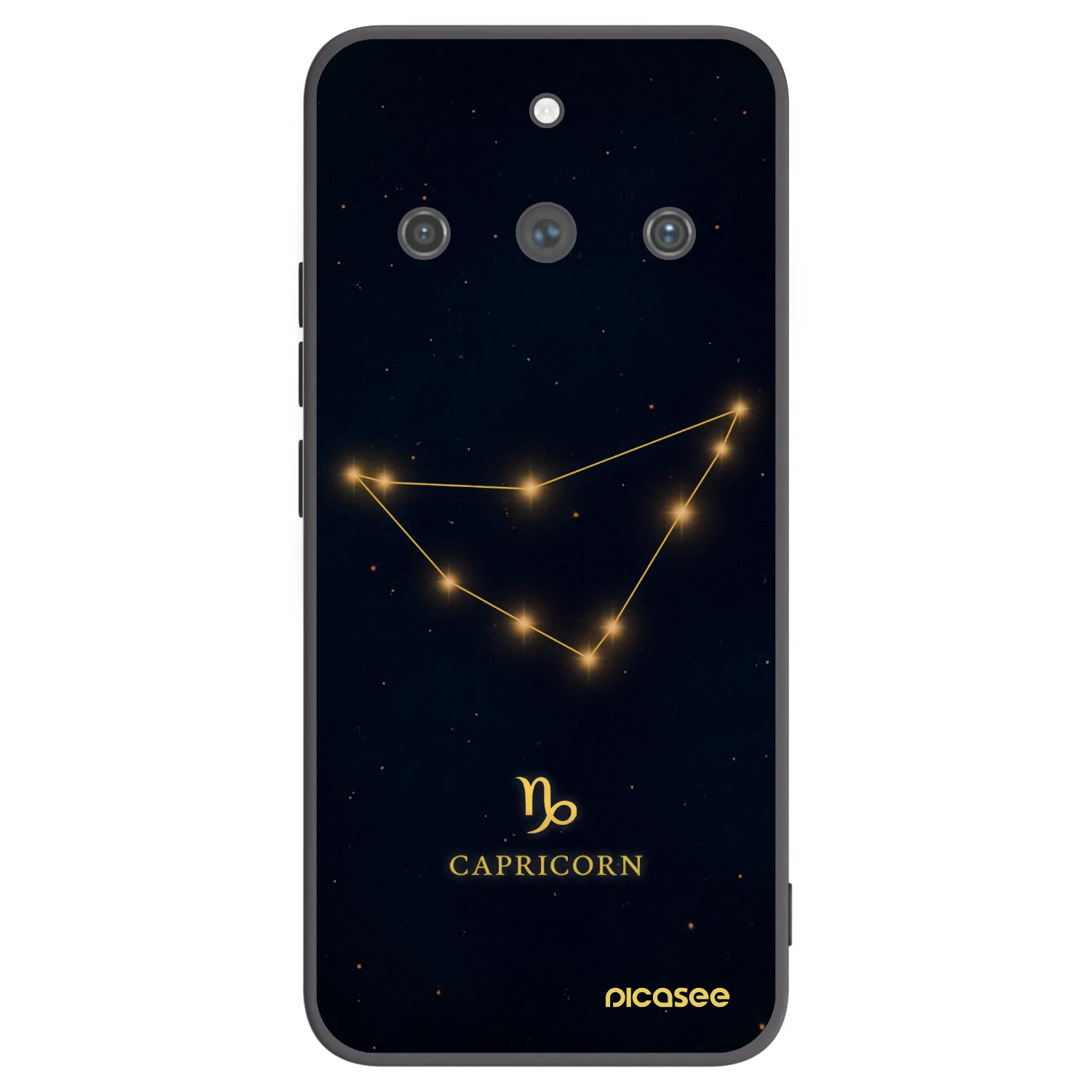 Picasee silikonowe czarne etui na Realme 11 Pro+ - CAPRICORN