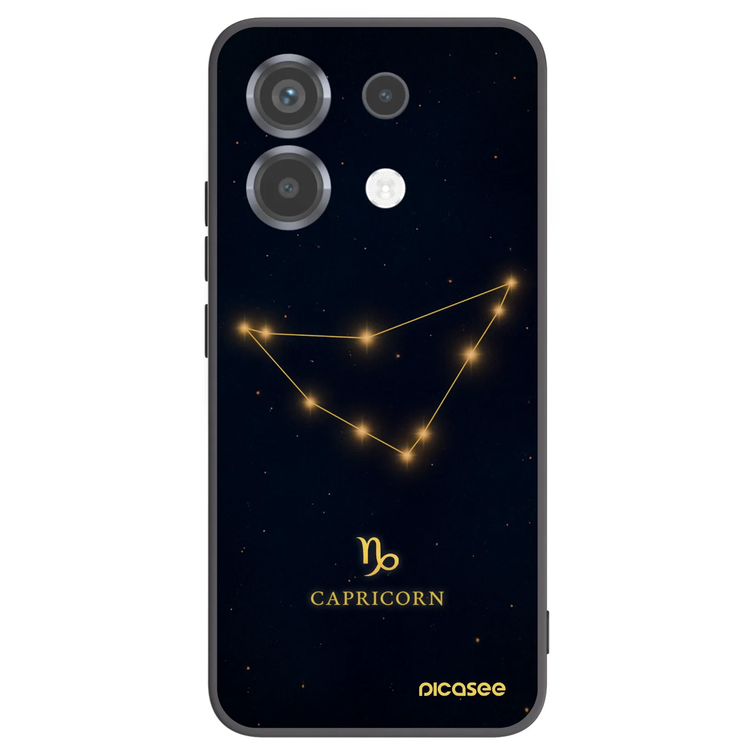 Picasee silikonowe czarne etui na Xiaomi Poco X6 - CAPRICORN