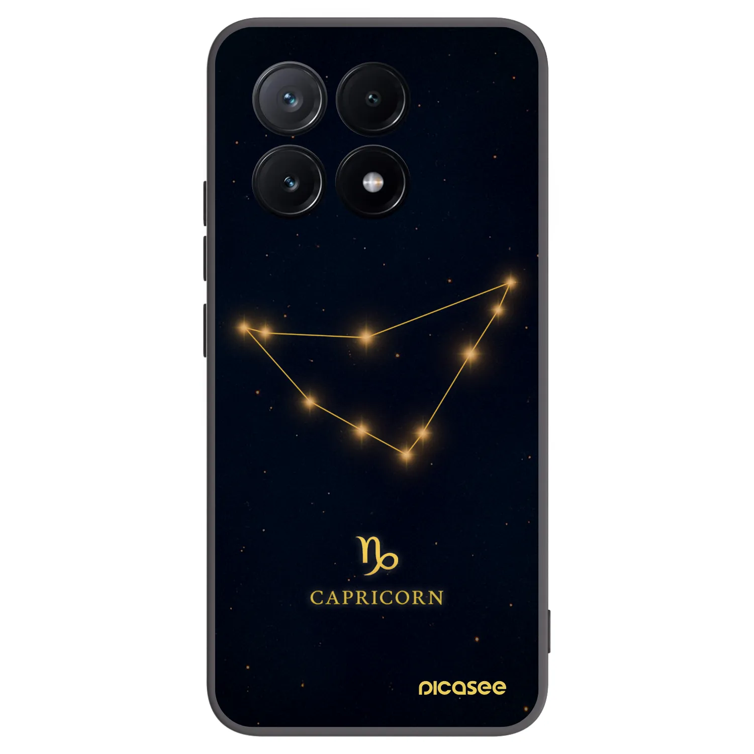 Picasee silikonowe czarne etui na Xiaomi Poco X6 Pro - CAPRICORN