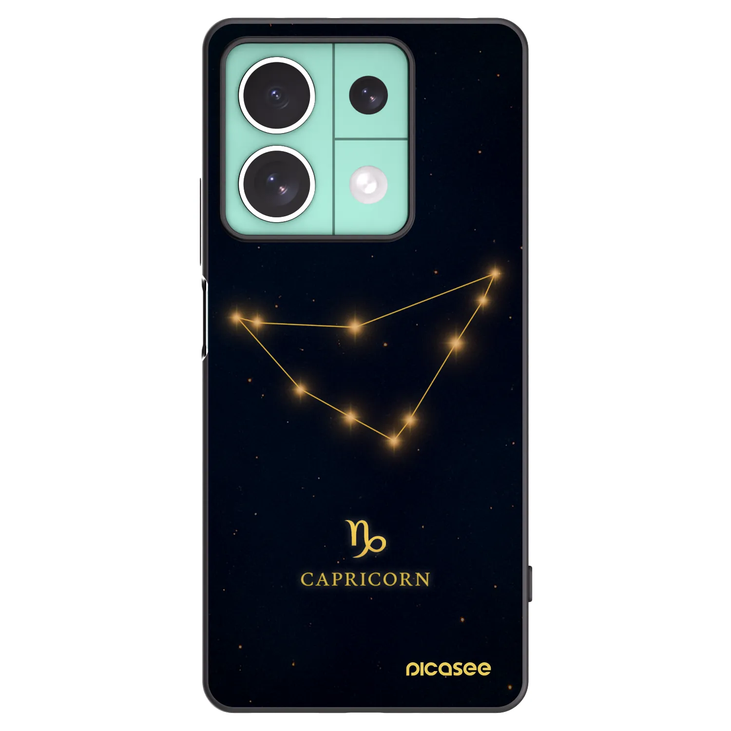 Picasee silikonowe czarne etui na Xiaomi Redmi Note 13 5G - CAPRICORN
