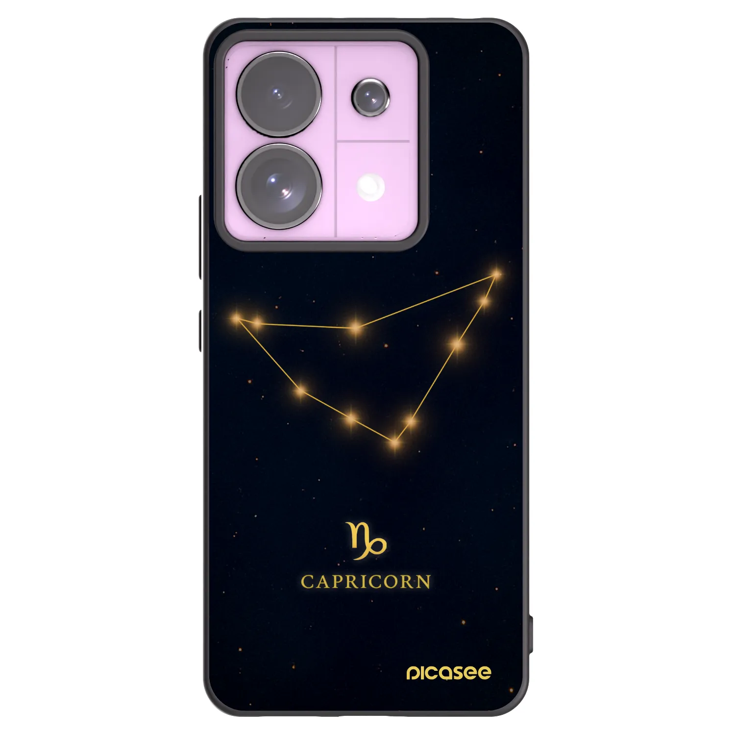 Picasee silikonowe czarne etui na Xiaomi Redmi Note 13 Pro 5G - CAPRICORN