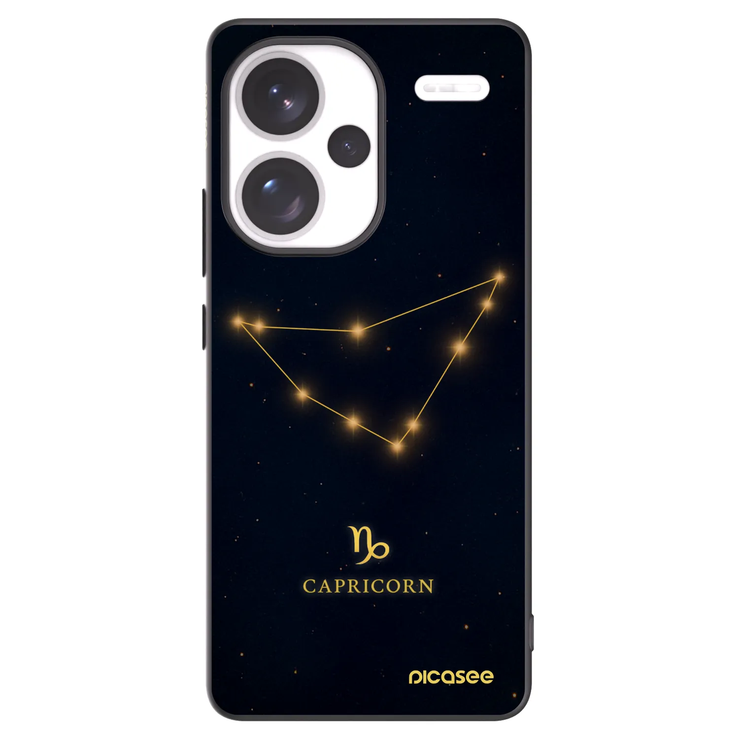 Picasee silikonowe czarne etui na Xiaomi Redmi Note 13 Pro+ 5G - CAPRICORN
