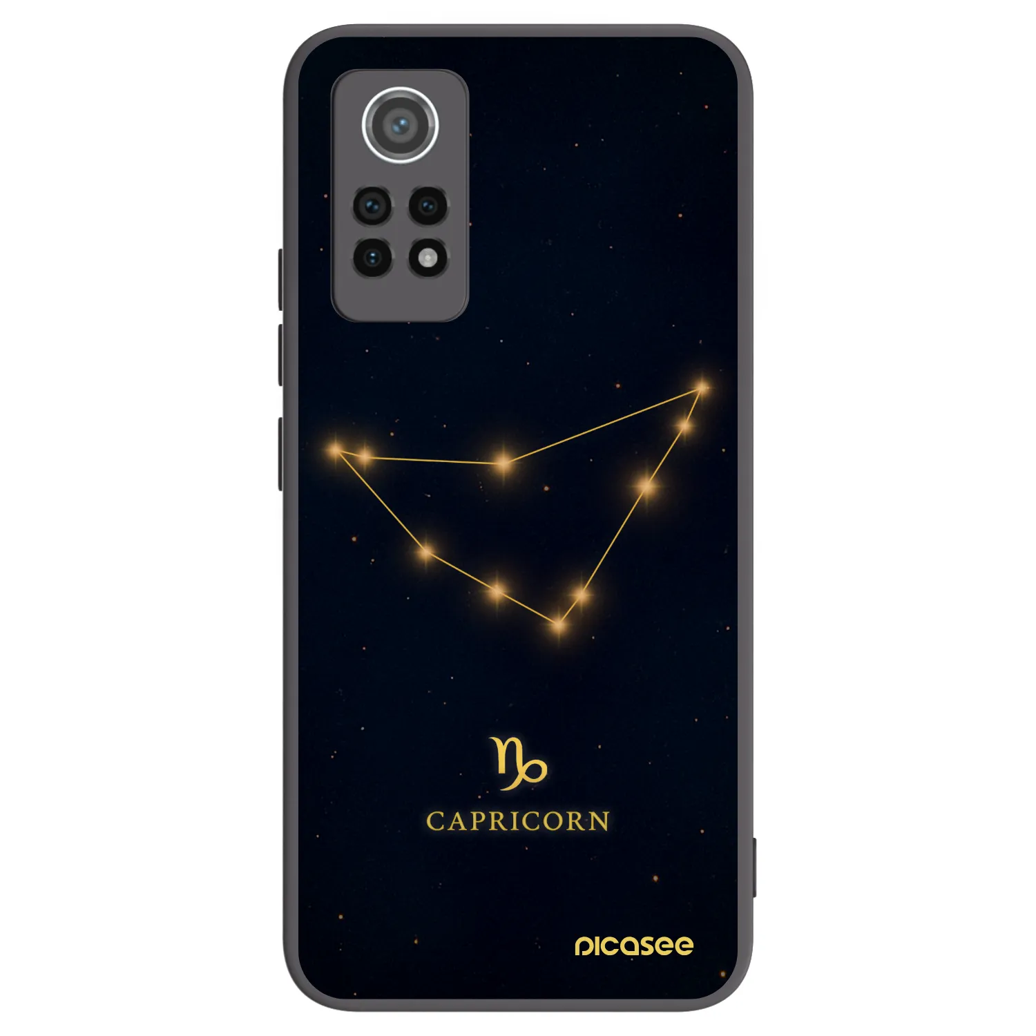 Picasee silikonowe czarne etui na Xiaomi Redmi Note 12 Pro 4G - CAPRICORN