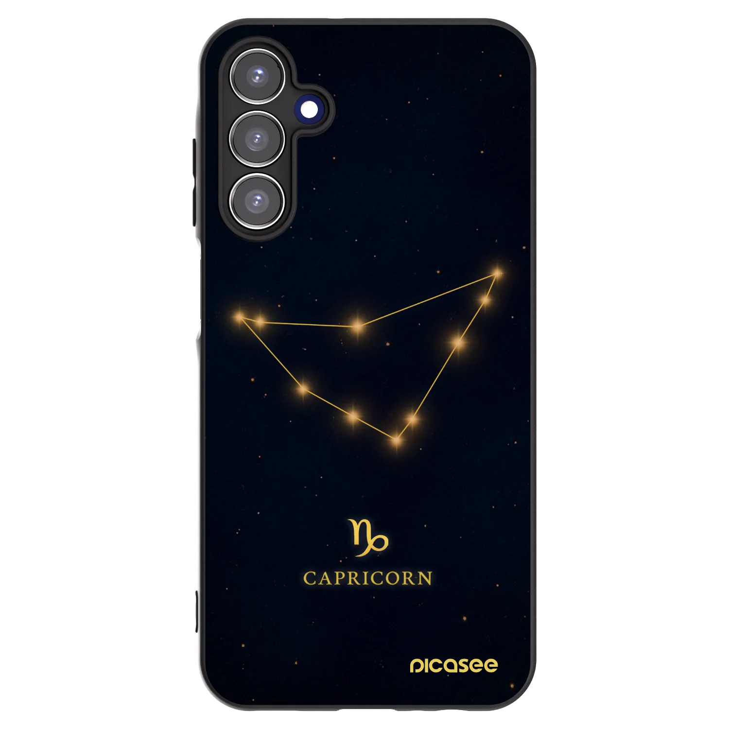 Picasee silikonowe czarne etui na Samsung Galaxy A15 A156B 5G - CAPRICORN
