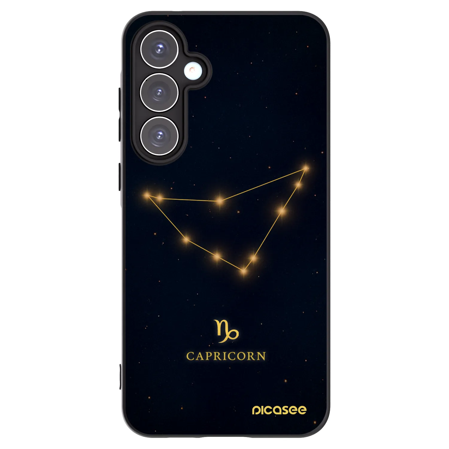 Picasee silikonowe czarne etui na Samsung Galaxy A55 5G A556B - CAPRICORN