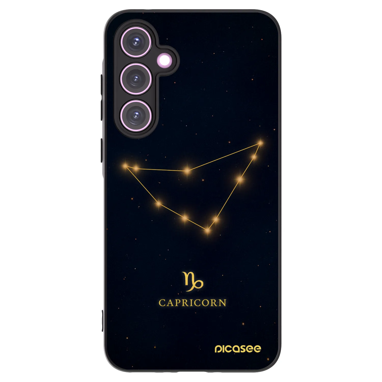 Picasee silikonowe czarne etui na Samsung Galaxy A35 5G A356B - CAPRICORN