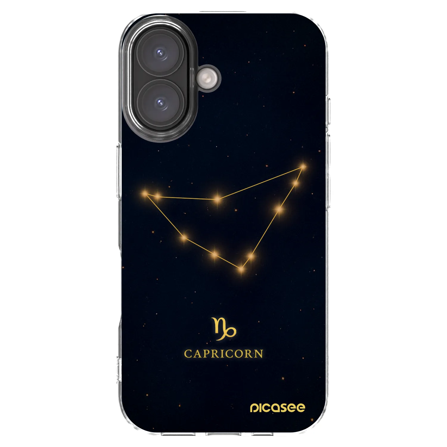 Picasee silikonowe przeźroczyste etui na Apple iPhone 16 - CAPRICORN