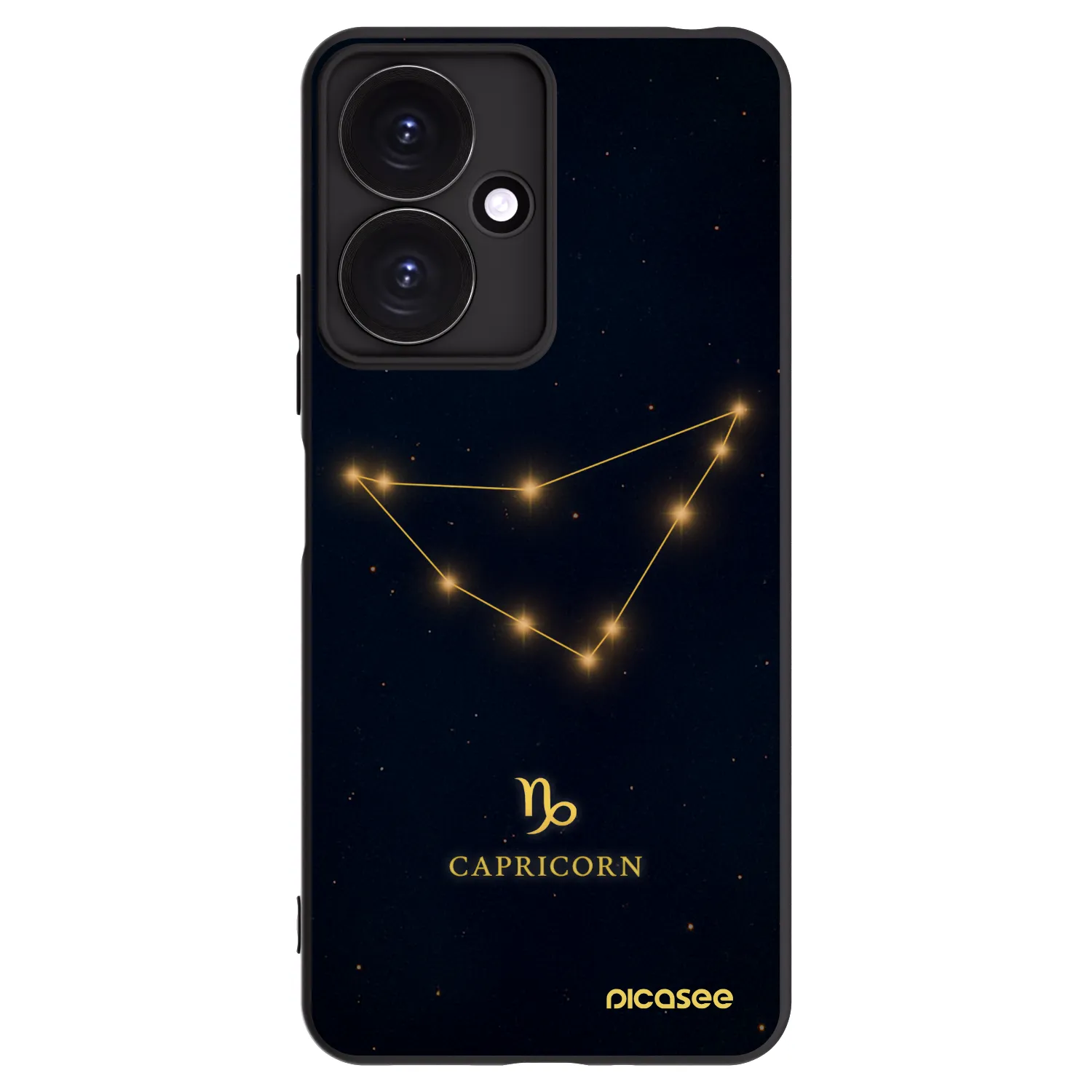 Picasee silikonowe czarne etui na Xiaomi Redmi 13C 5G - CAPRICORN