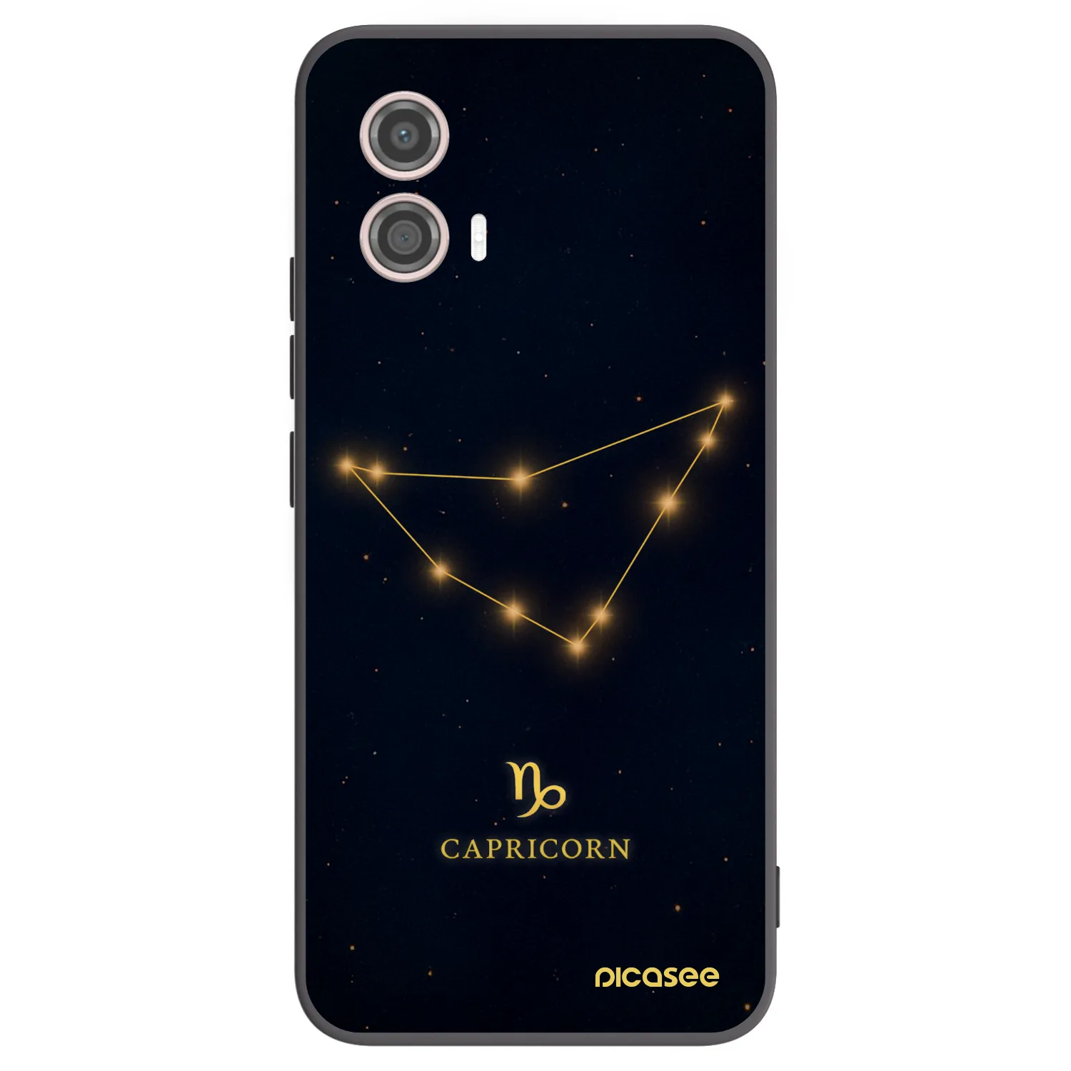 Picasee silikonowe czarne etui na Motorola Moto G53 5G - CAPRICORN