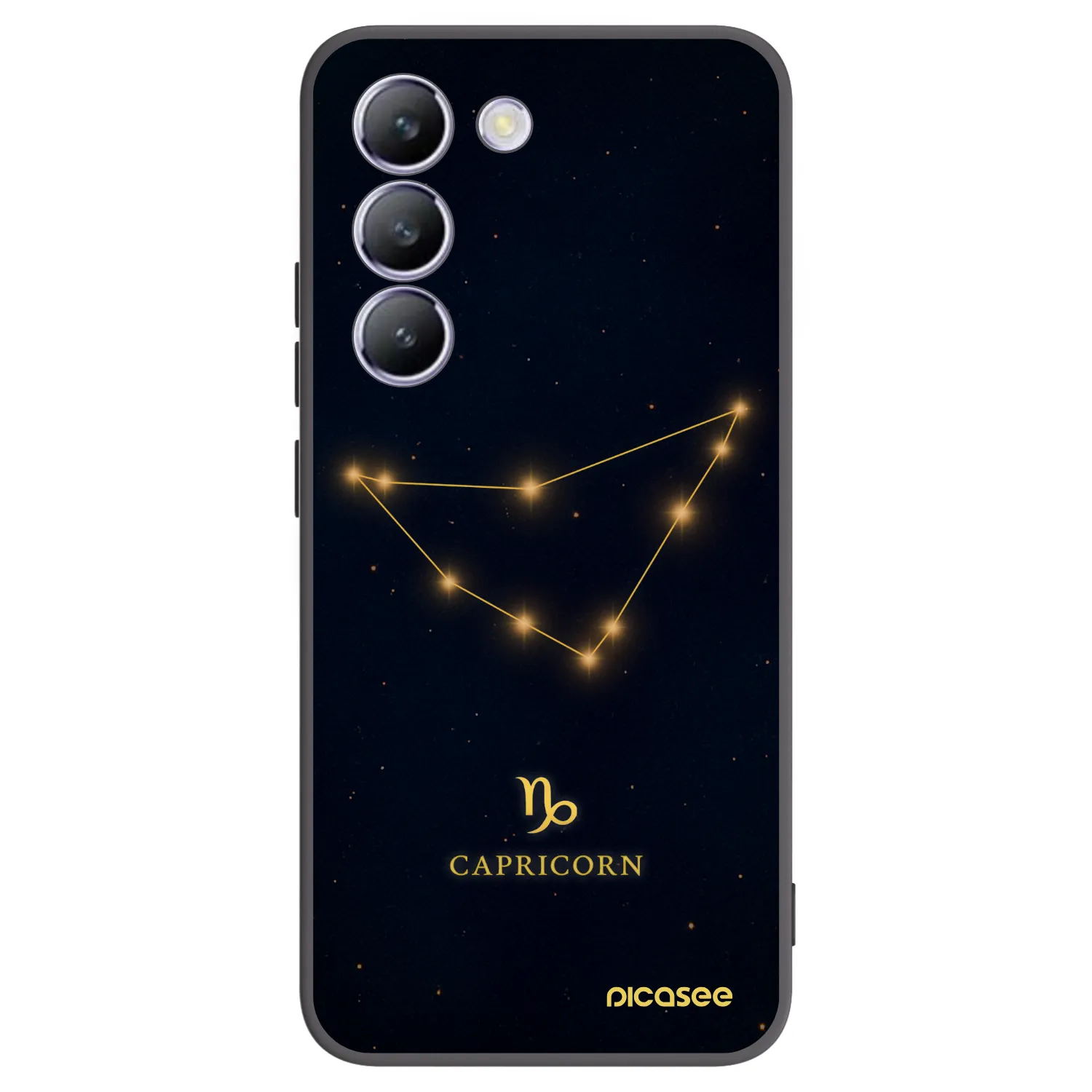 Picasee silikonowe czarne etui na Vivo V40 SE 5G - CAPRICORN