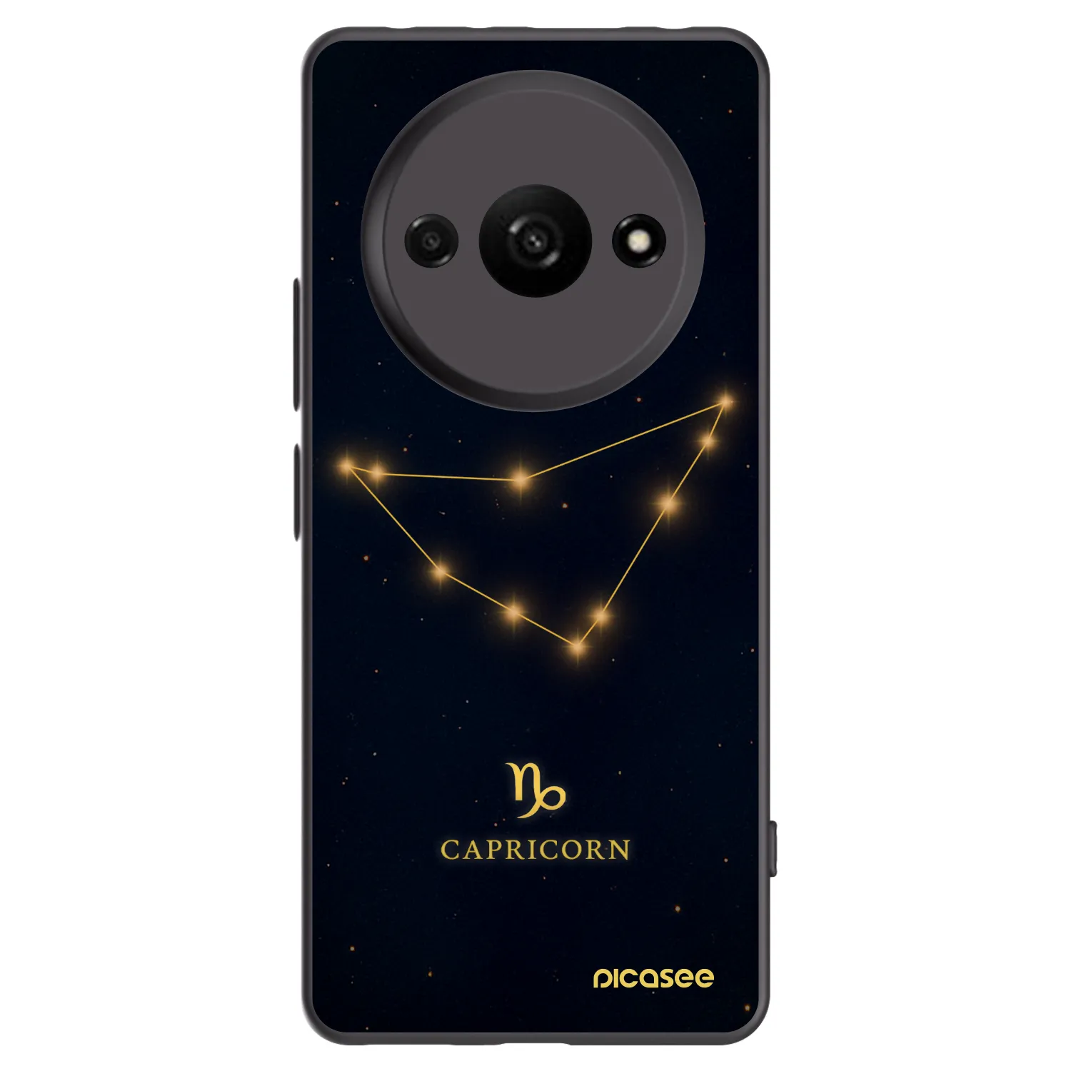 Picasee silikonowe czarne etui na Xiaomi Redmi A3 - CAPRICORN