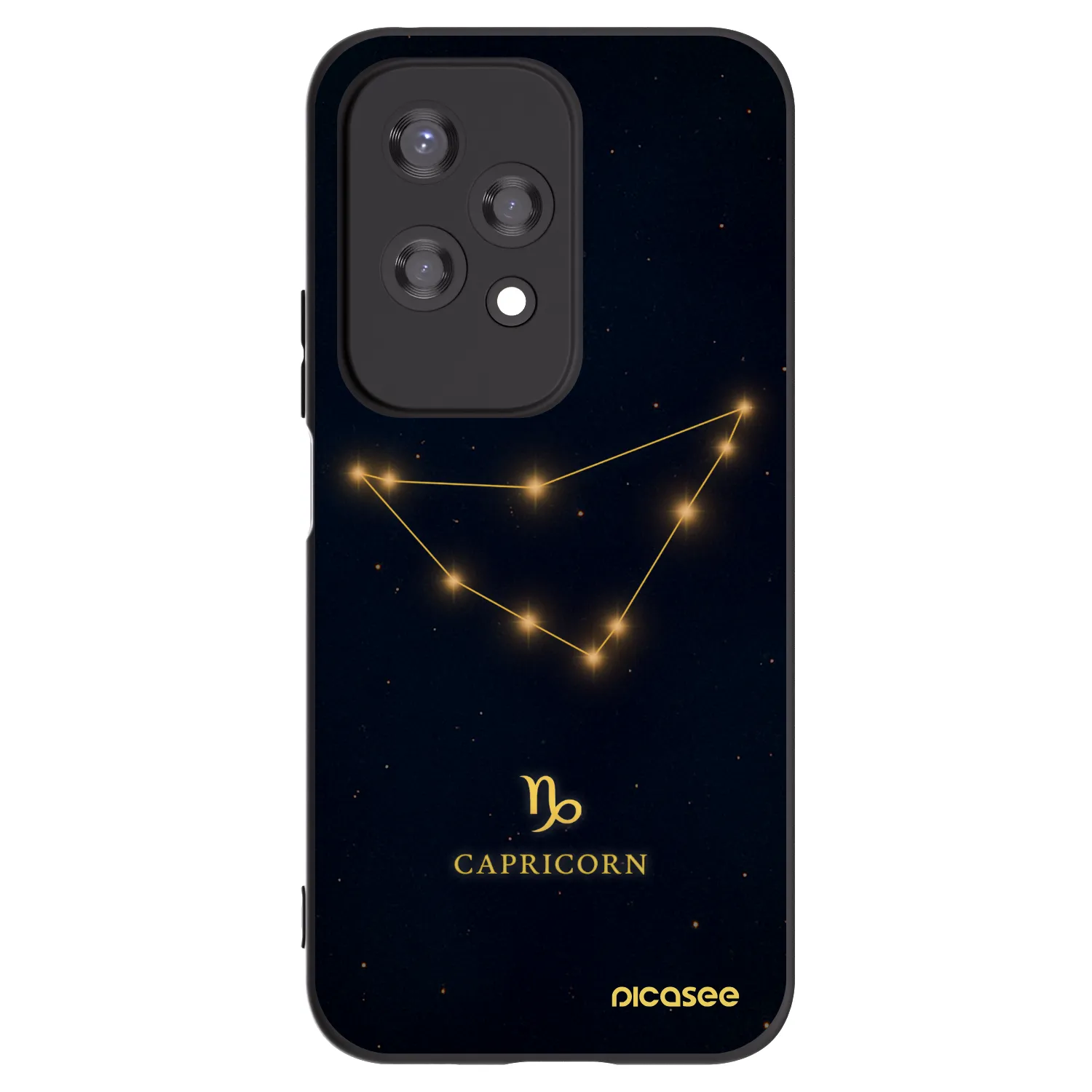 Picasee silikonowe czarne etui na Honor 200 Lite - CAPRICORN