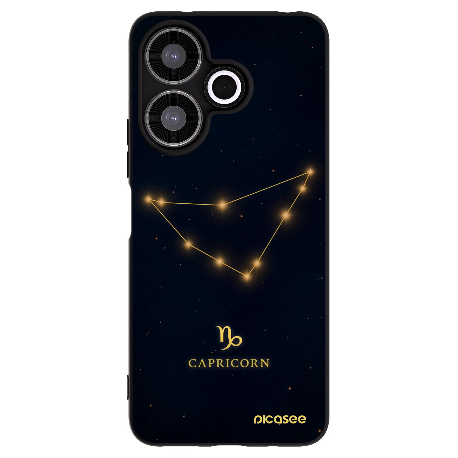 Picasee silikonowe czarne etui na Xiaomi Redmi 13 4G - CAPRICORN