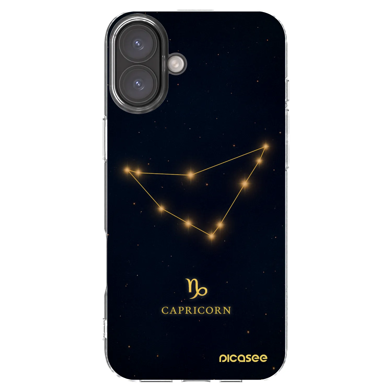 Picasee silikonowe przeźroczyste etui na Apple iPhone 16 Plus - CAPRICORN