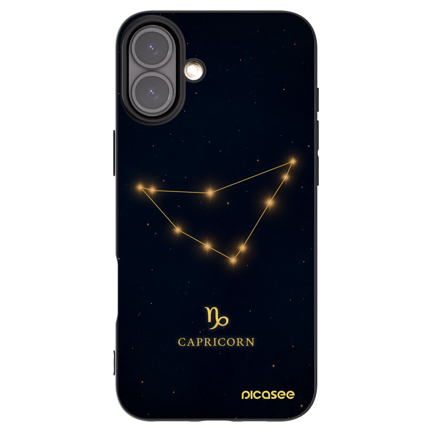 Picasee silikonowe czarne etui na Apple iPhone 16 Plus - CAPRICORN