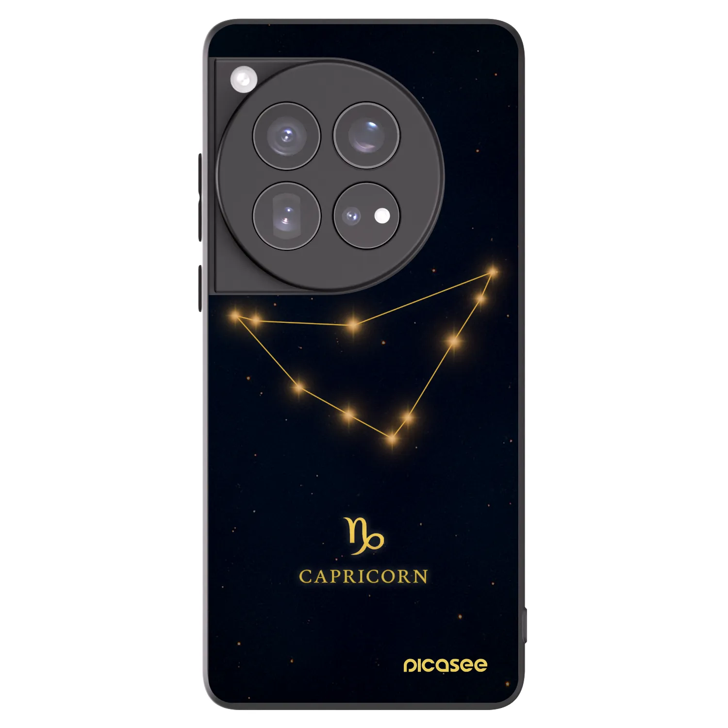 Picasee silikonowe czarne etui na OnePlus 12 5G - CAPRICORN