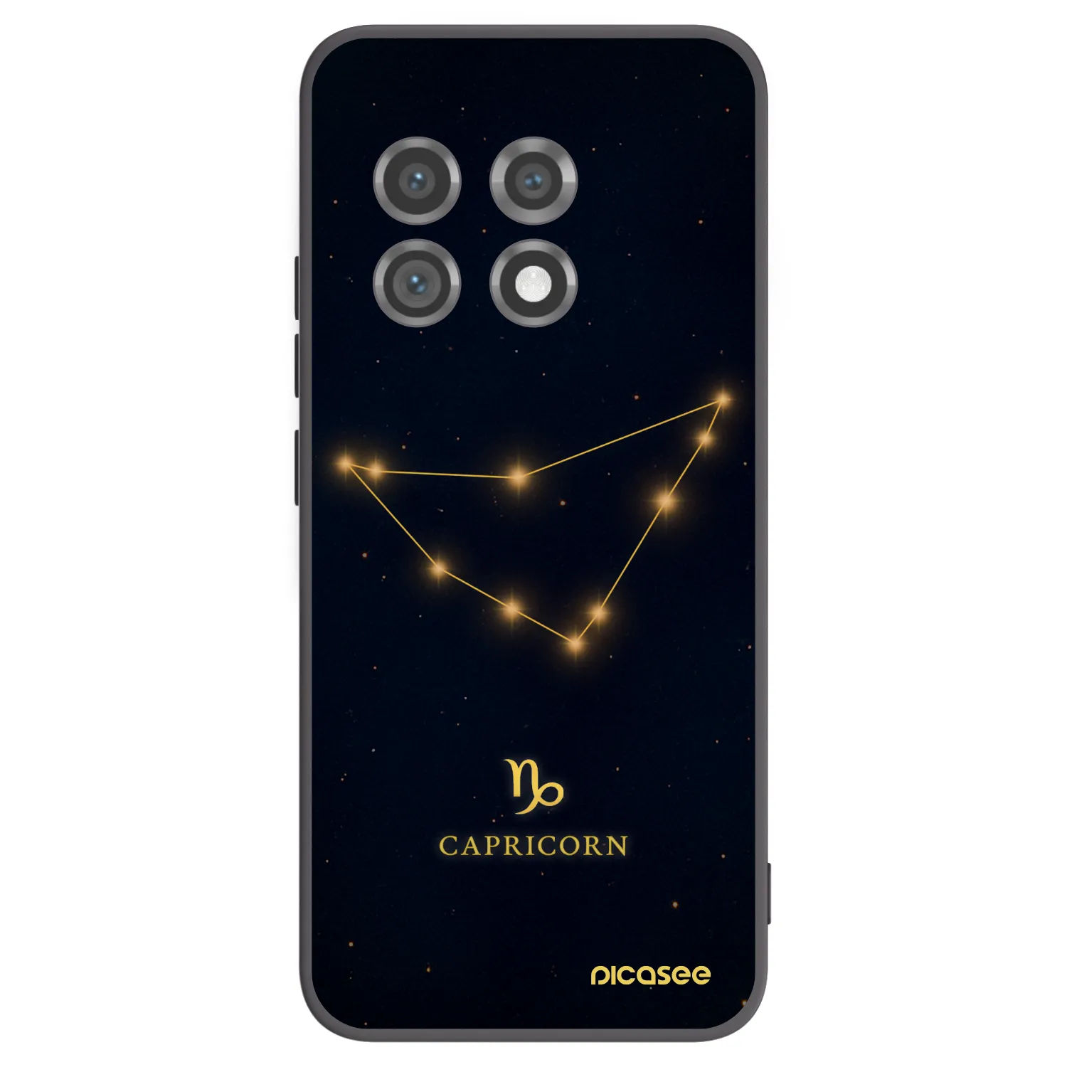 Picasee silikonowe czarne etui na OnePlus 11 5G - CAPRICORN