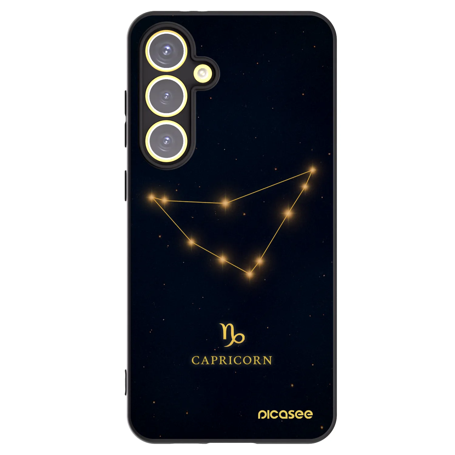 Picasee silikonowe czarne etui na Samsung Galaxy S24 FE S721B - CAPRICORN