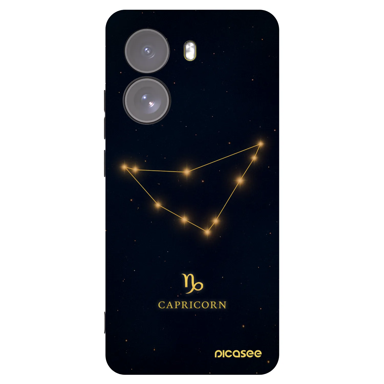 Picasee silikonowe czarne etui na Xiaomi Poco X7 - CAPRICORN