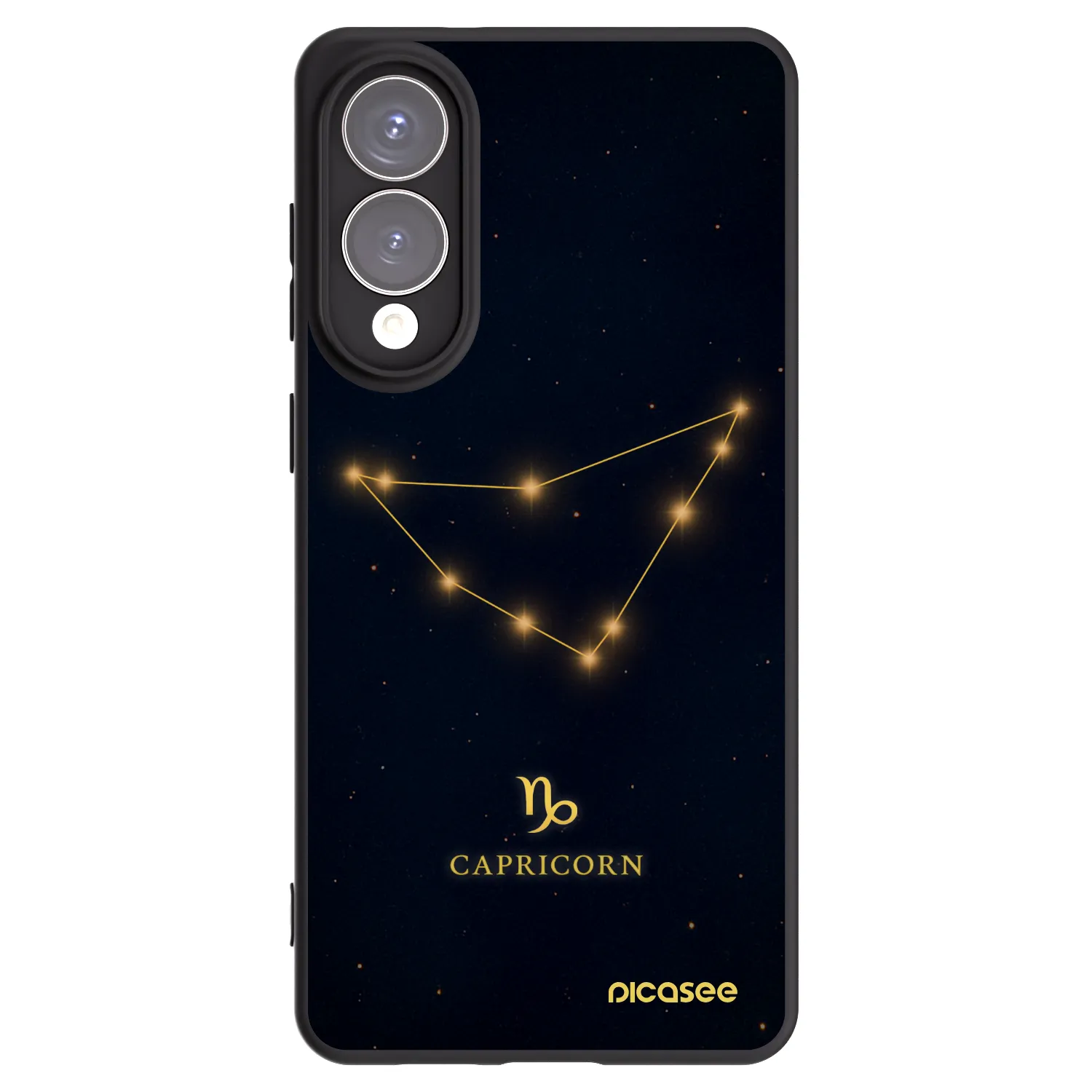Picasee silikonowe czarne etui na Samsung Galaxy S25 Edge 5G - CAPRICORN
