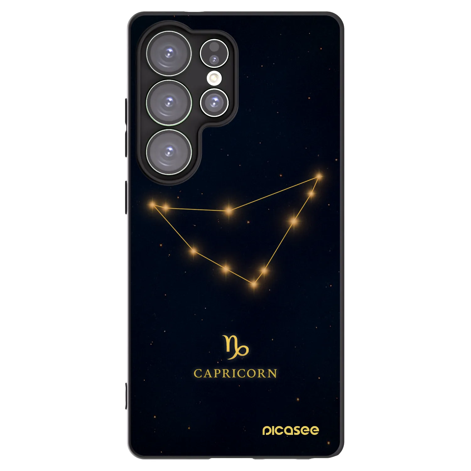 Picasee silikonowe czarne etui na Samsung Galaxy S25 Ultra 5G - CAPRICORN
