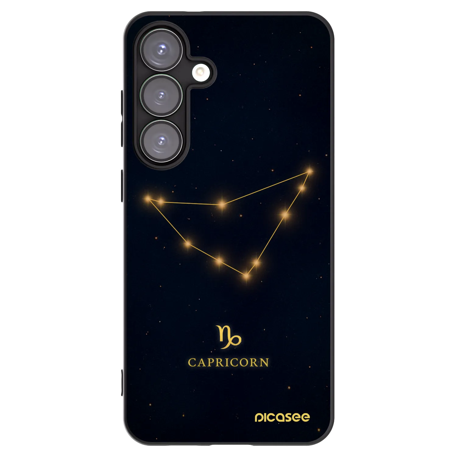 Picasee silikonowe czarne etui na Samsung Galaxy S25+ 5G - CAPRICORN