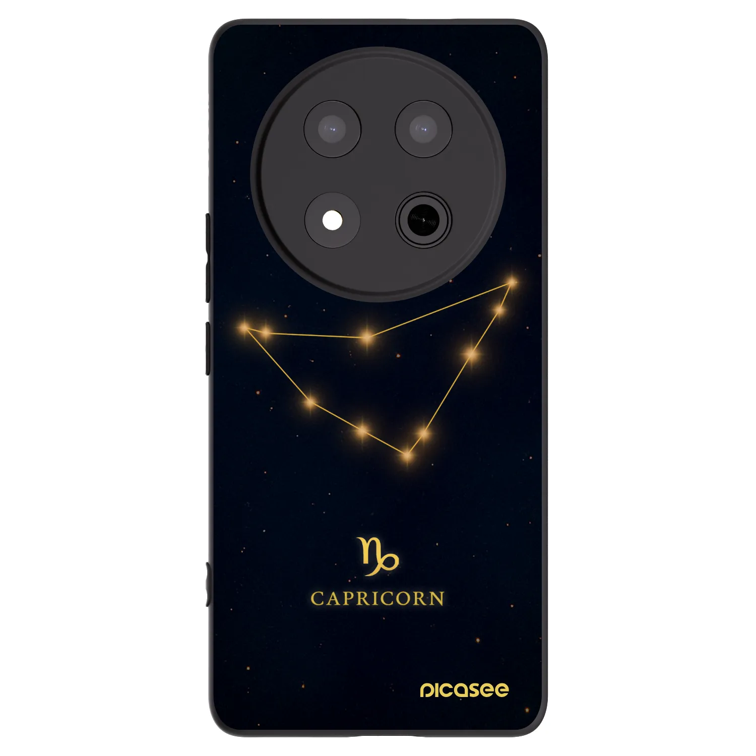 Picasee silikonowe czarne etui na Honor Magic7 Lite 5G - CAPRICORN