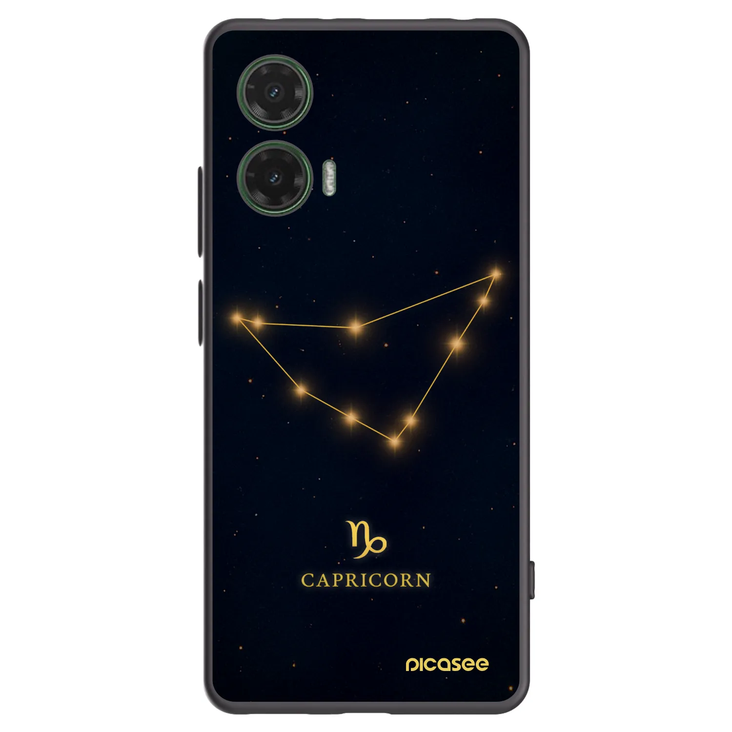 Picasee silikonowe czarne etui na Motorola Moto G35 5G - CAPRICORN