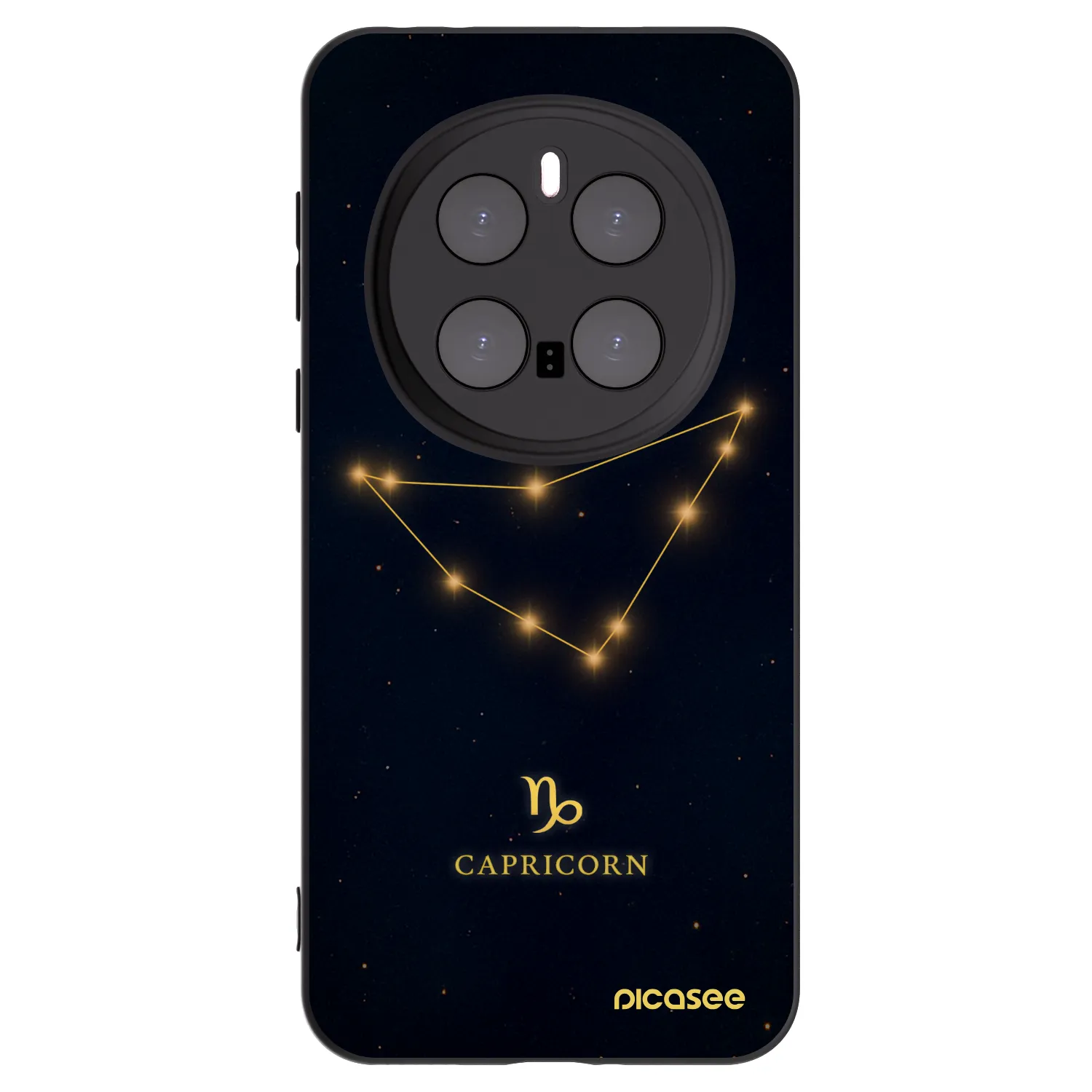 Picasee silikonowe czarne etui na Honor Magic7 Pro 5G - CAPRICORN