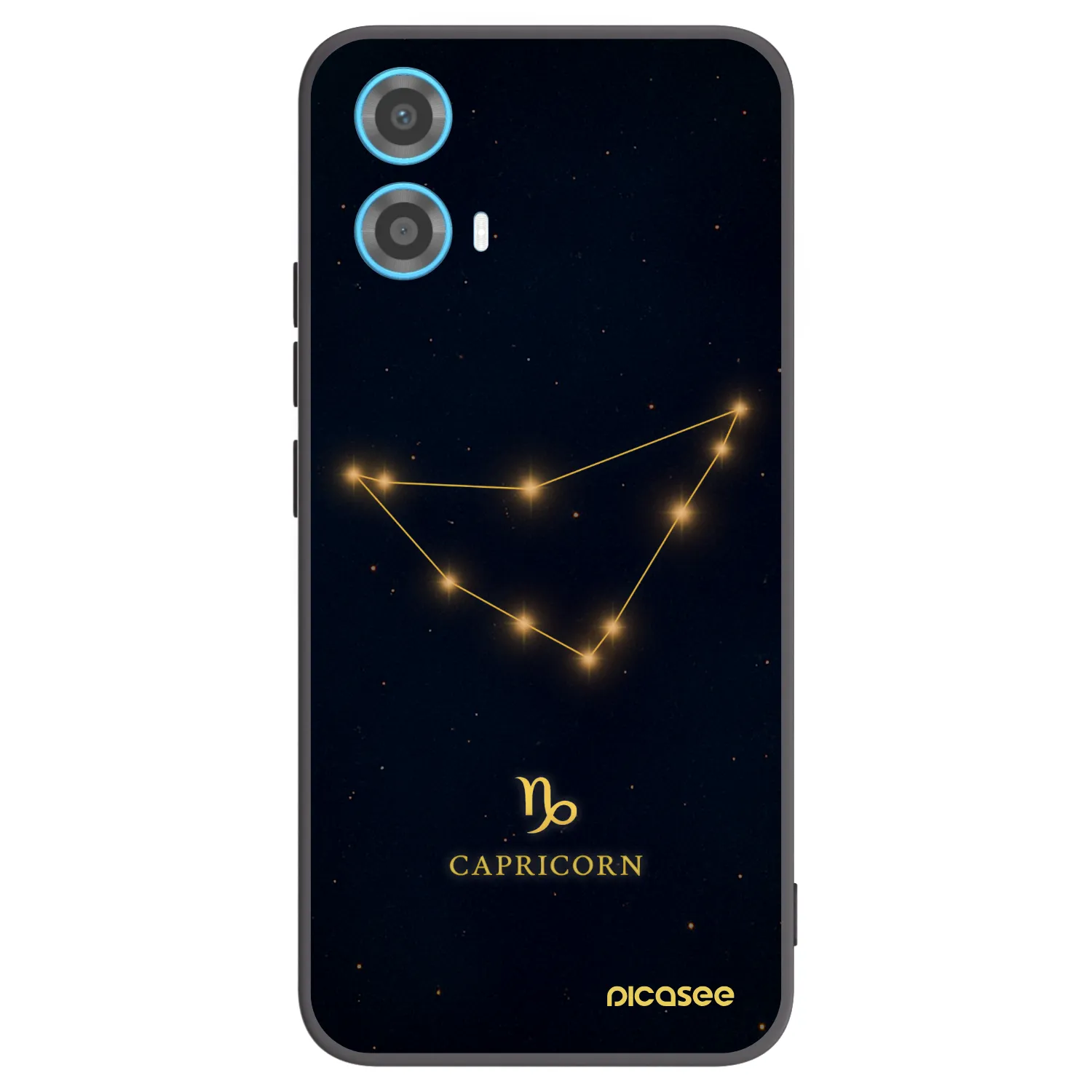 Picasee silikonowe czarne etui na Motorola Moto G34 5G - CAPRICORN
