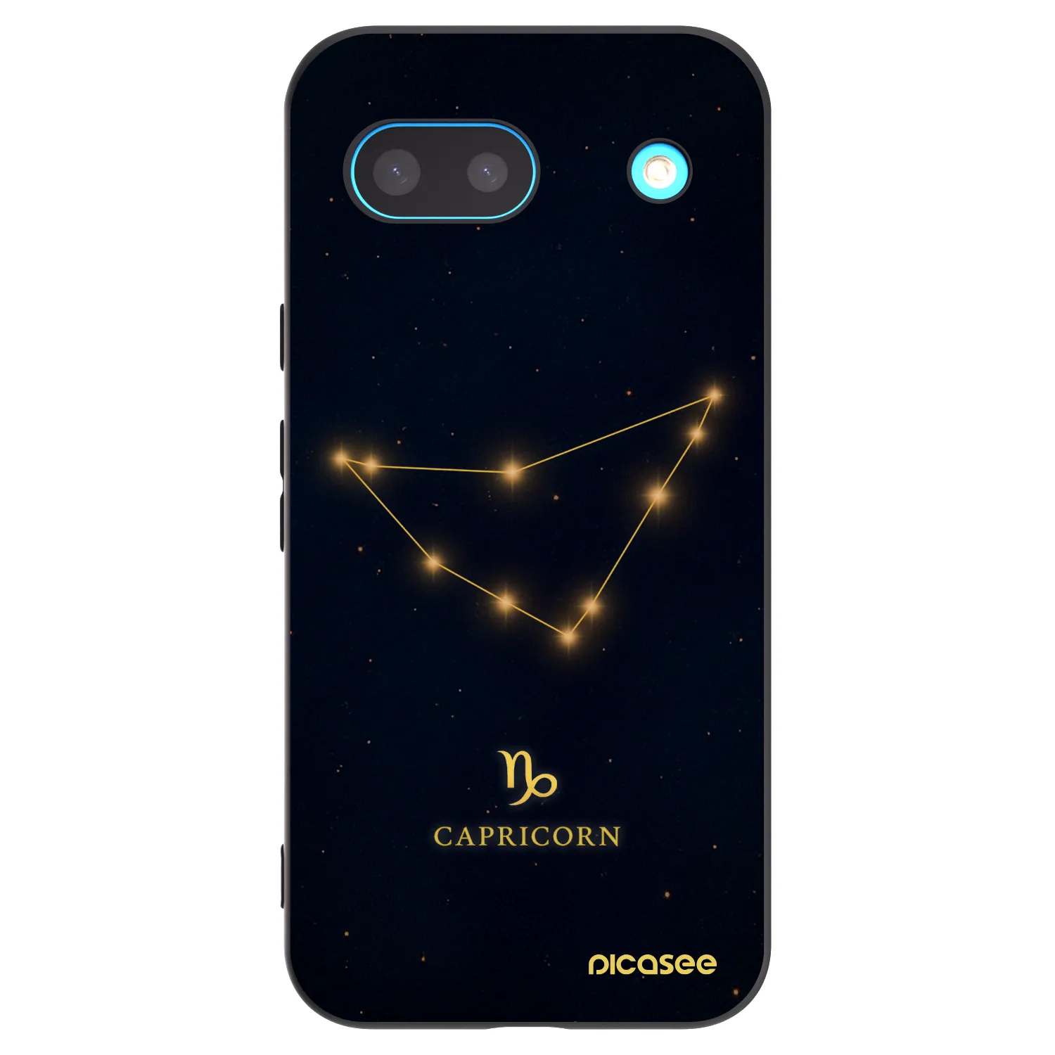 Picasee silikonowe czarne etui na Google Pixel 8 - CAPRICORN