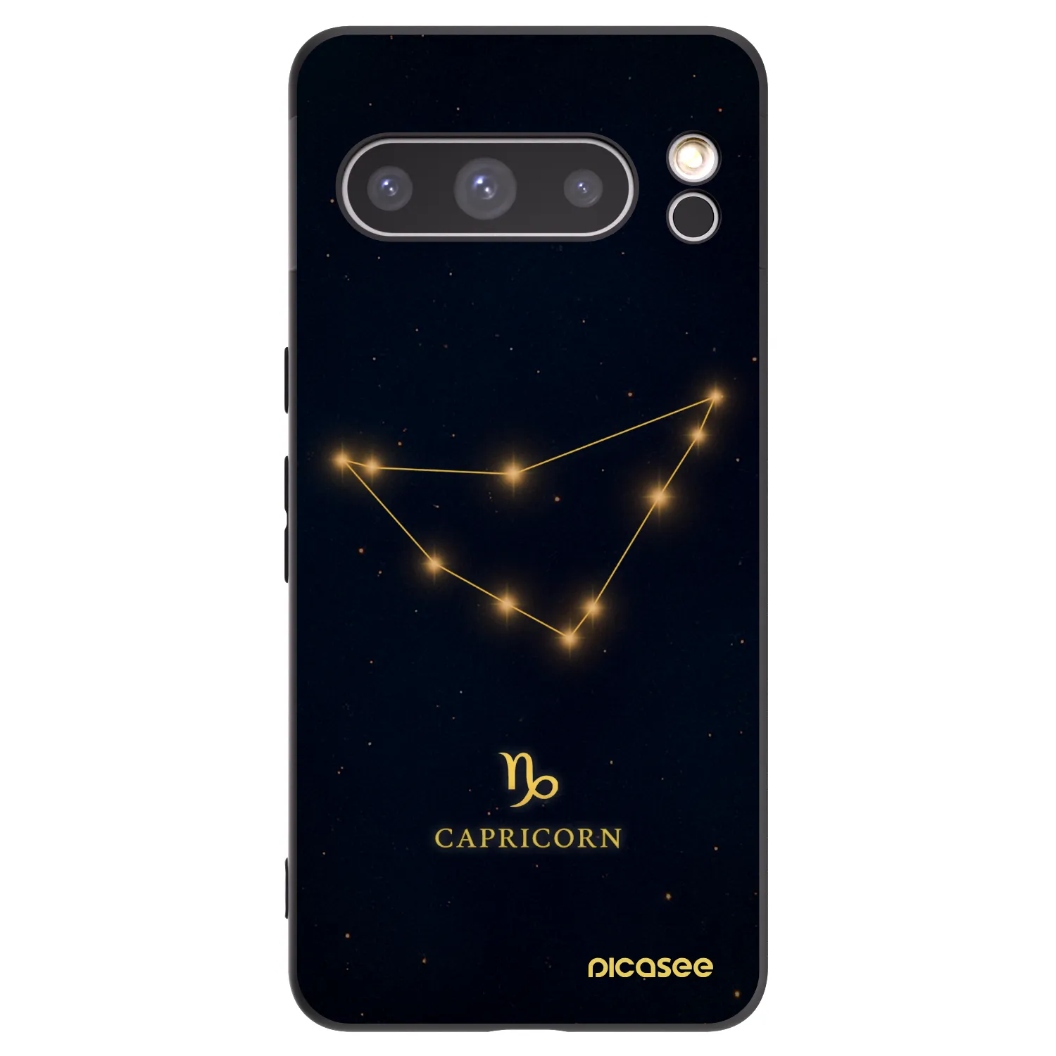 Picasee silikonowe czarne etui na Google Pixel 8 Pro - CAPRICORN