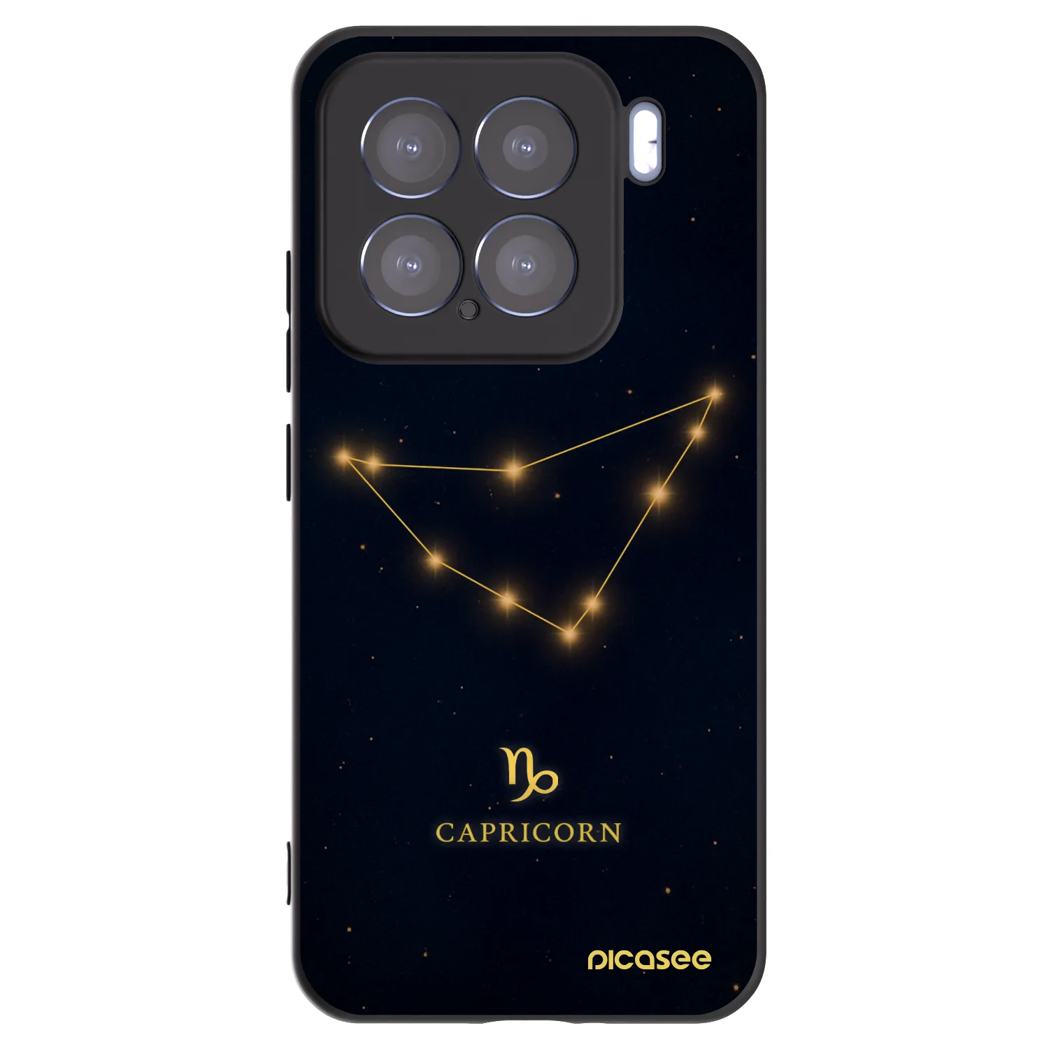Picasee silikonowe czarne etui na Xiaomi 15 - CAPRICORN