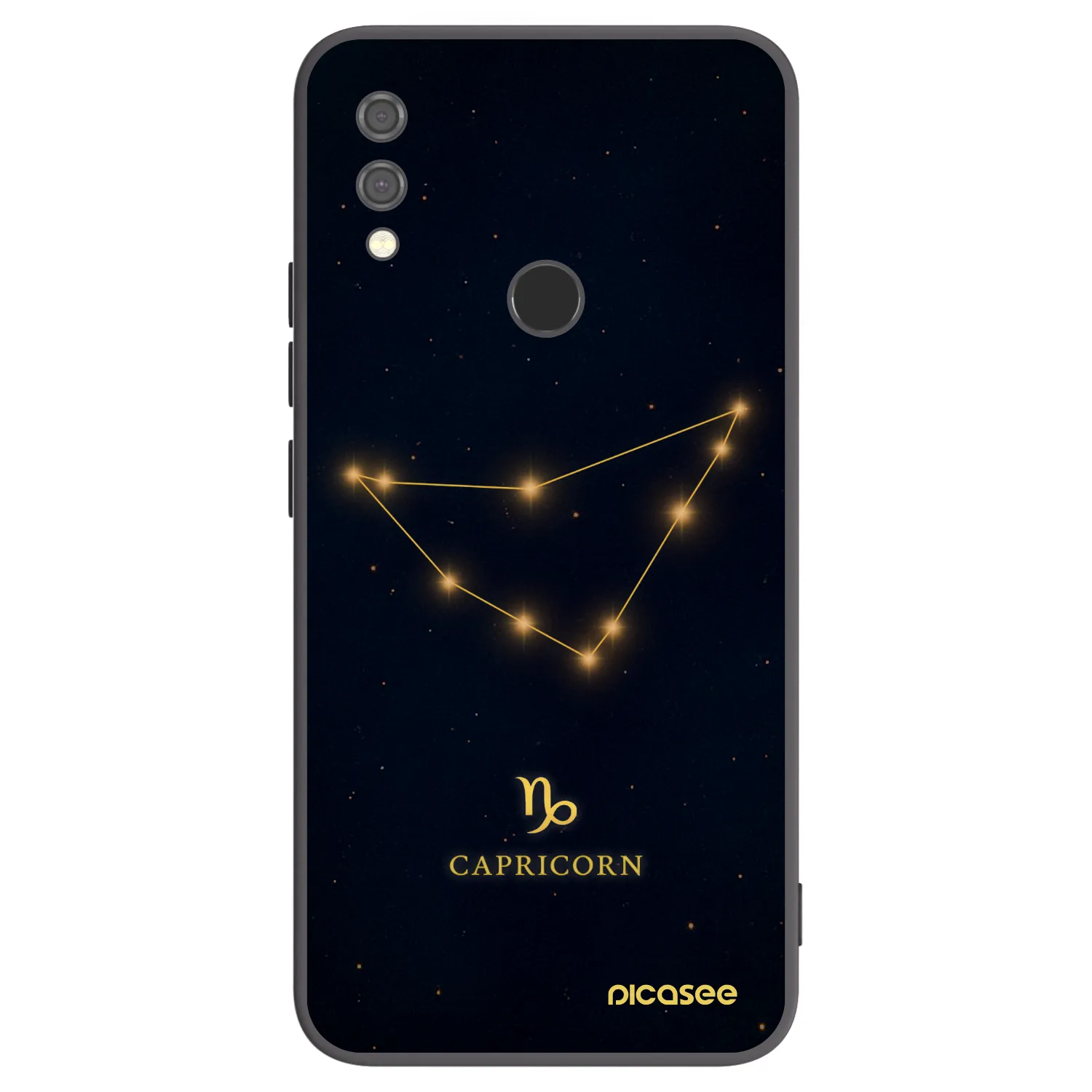 Picasee silikonowe czarne etui na Xiaomi Redmi Note 7 - CAPRICORN