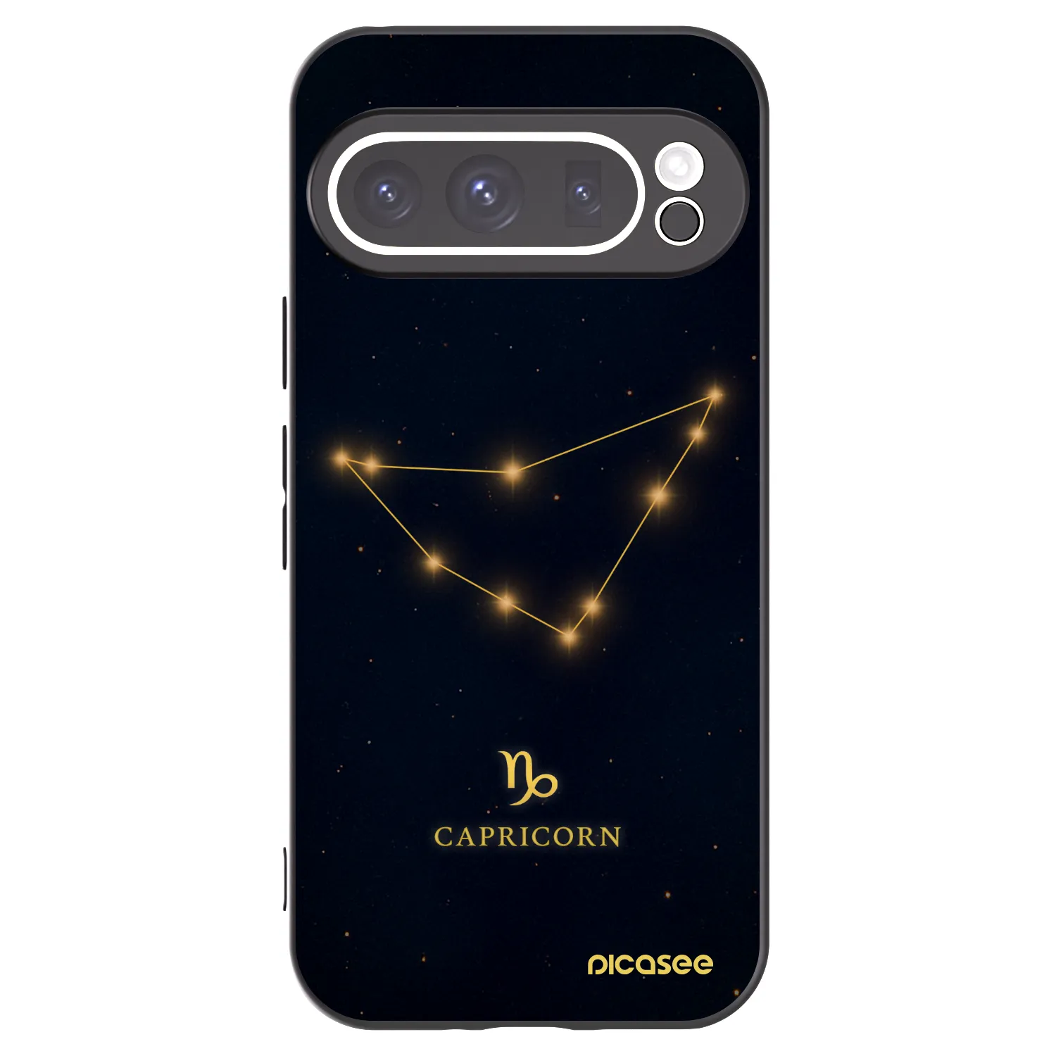 Picasee silikonowe czarne etui na Google Pixel 9 Pro - CAPRICORN