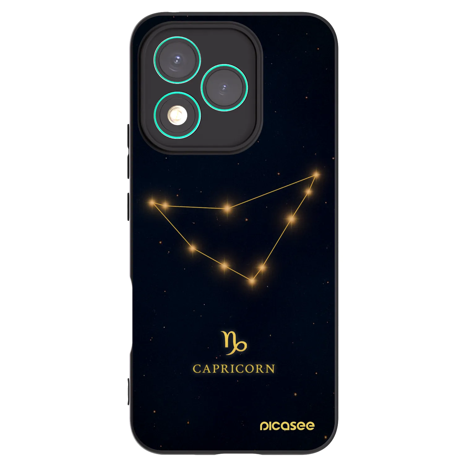 Picasee silikonowe czarne etui na Honor 400 Lite 5G - CAPRICORN