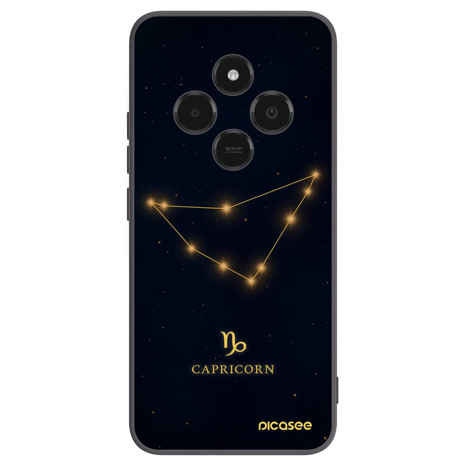 Picasee silikonowe czarne etui na Xiaomi Poco C75 - CAPRICORN