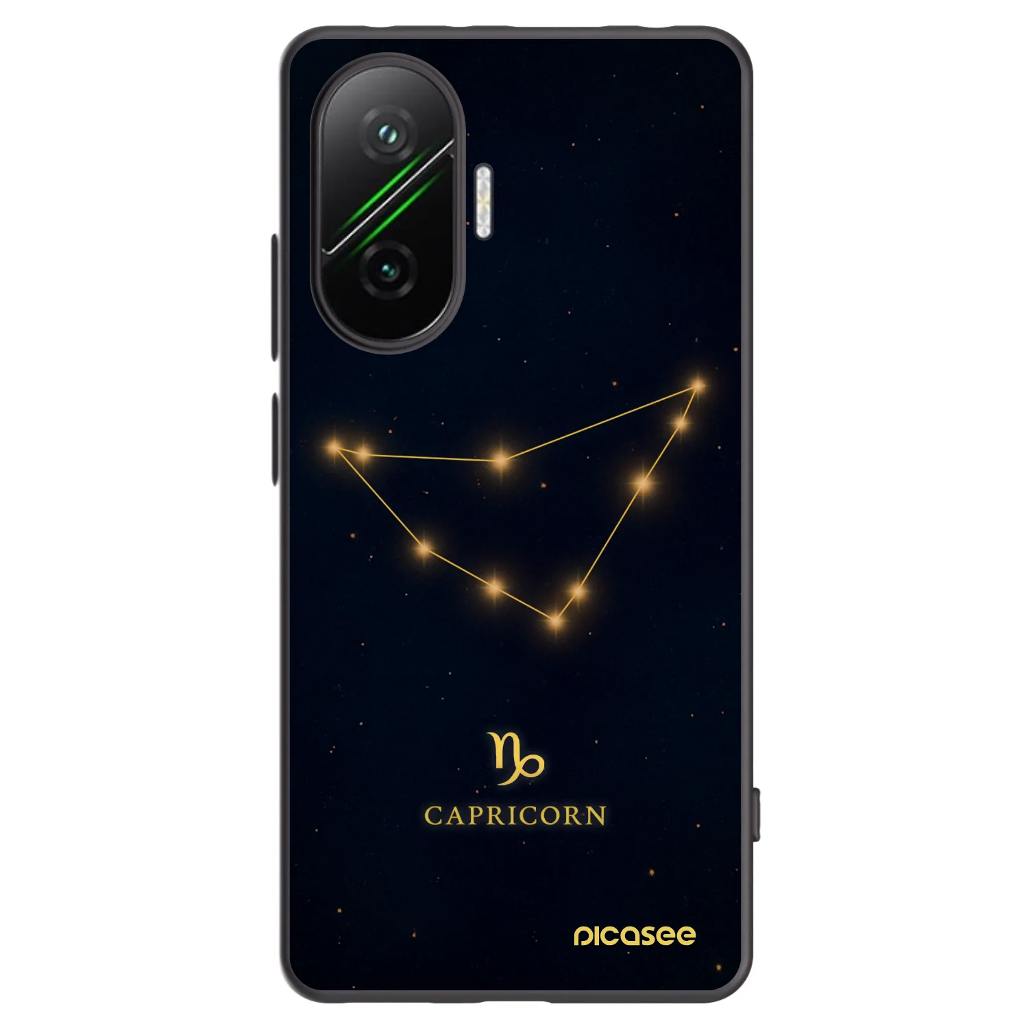 Picasee silikonowe czarne etui na Xiaomi Poco F7 Pro 5G - CAPRICORN