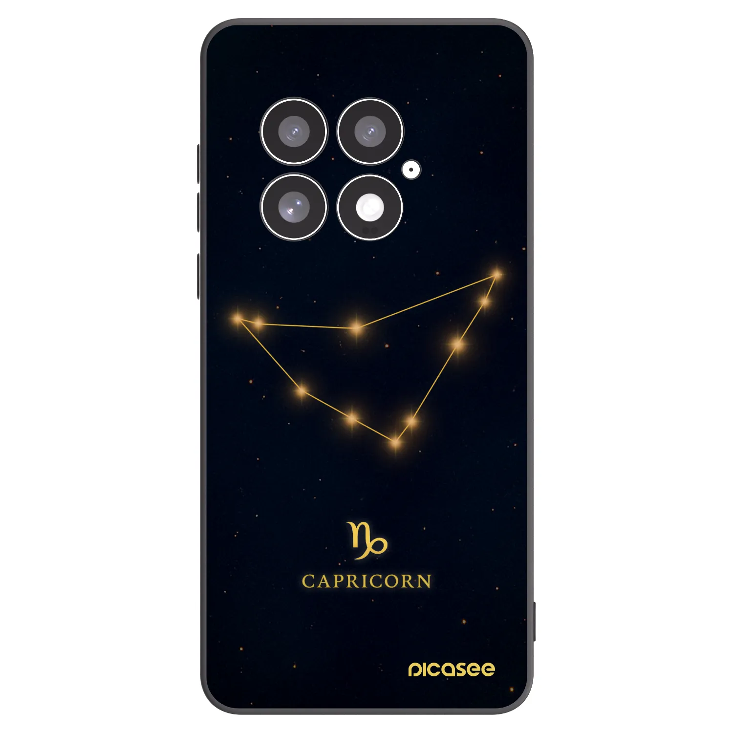 Picasee silikonowe czarne etui na OnePlus 13 5G - CAPRICORN