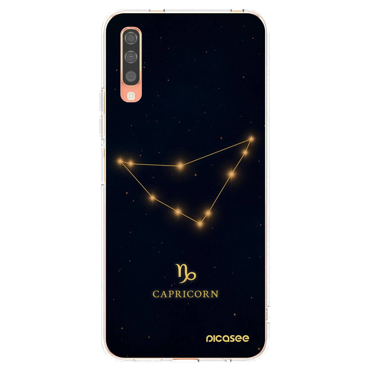 Picasee silikonowe przeźroczyste etui na Samsung Galaxy A70 A705F - CAPRICORN