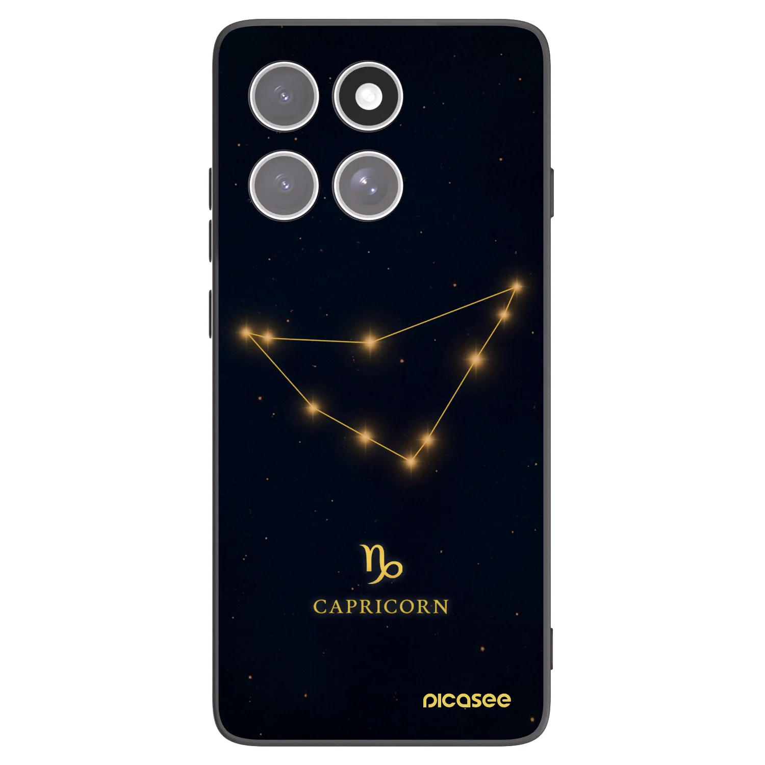 Picasee silikonowe czarne etui na Motorola Edge 60 Fusion - CAPRICORN