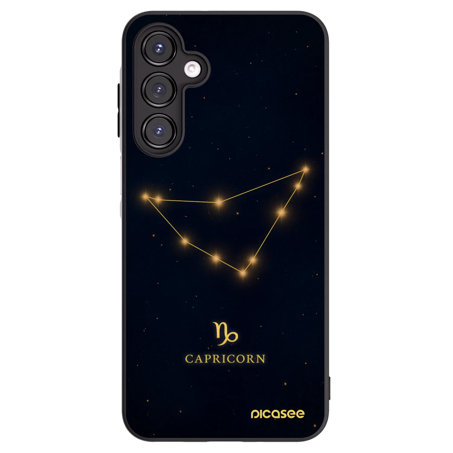Picasee silikonowe czarne etui na Samsung Galaxy A16 4G - CAPRICORN