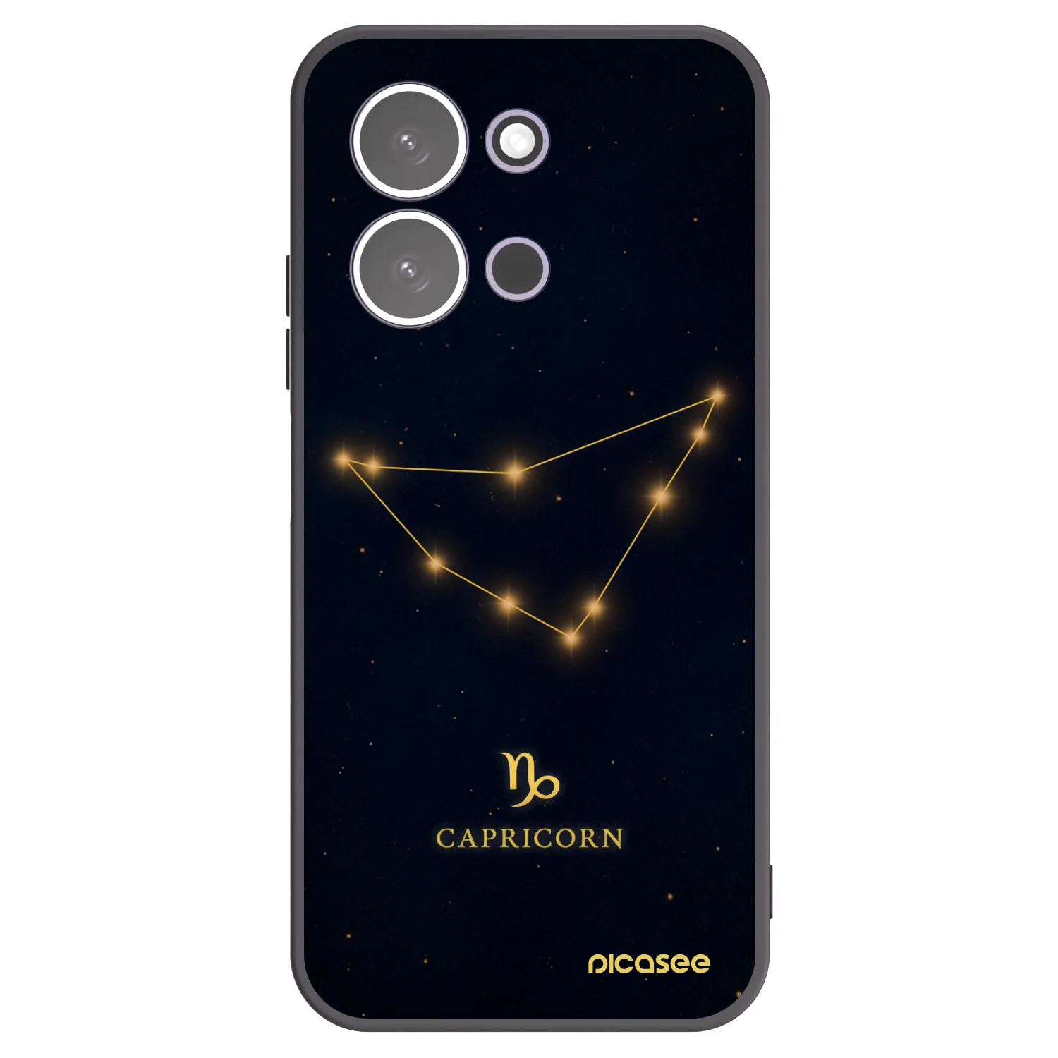 Picasee silikonowe czarne etui na Xiaomi Redmi 15C 5G - CAPRICORN