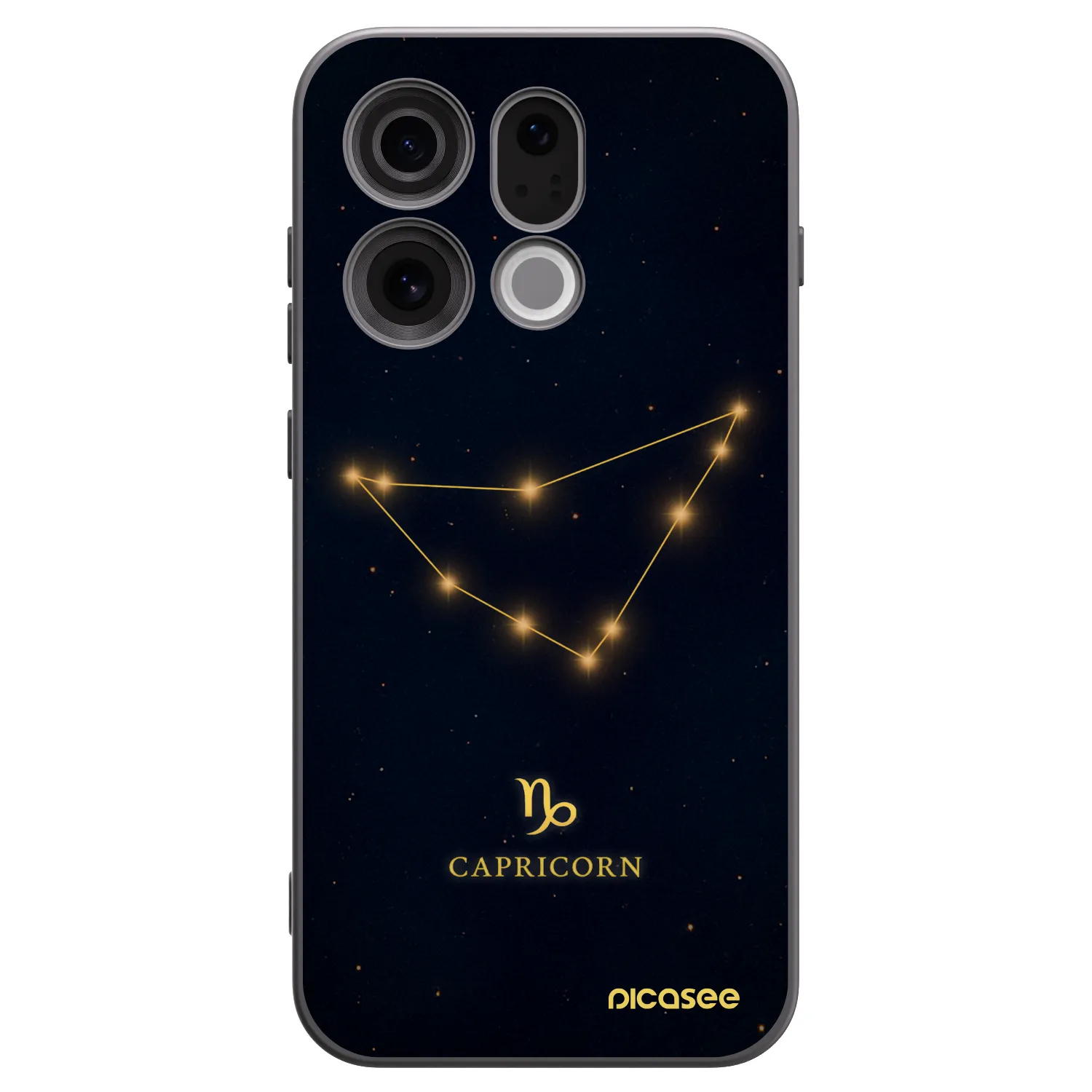 Picasee silikonowe czarne etui na OPPO Find X9 - CAPRICORN